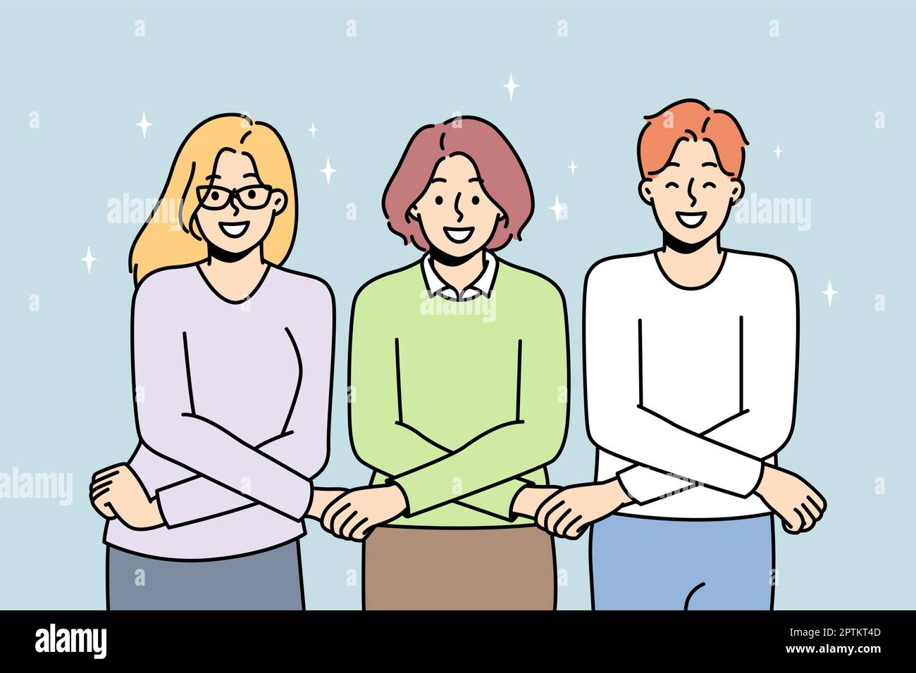 Cartoon woman crossed arms Stock Vector Images Alamy