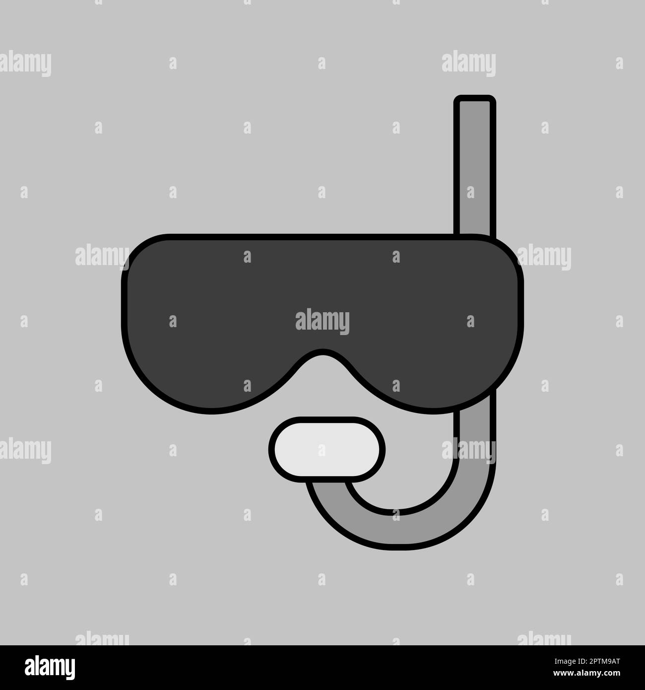 Vector snorkel mask Black and White Stock Photos & Images - Alamy