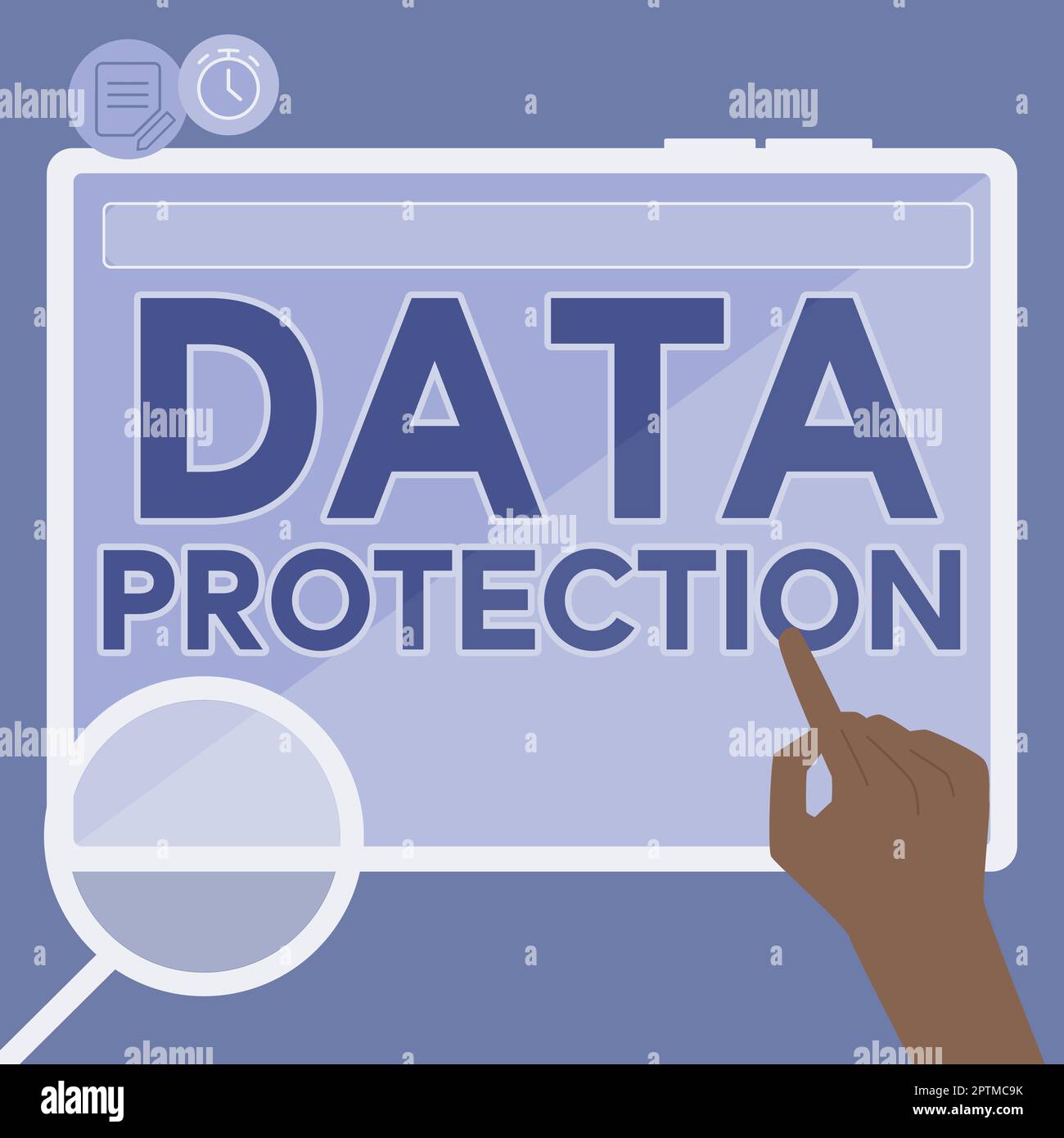 Hand writing sign Data Protection, Business overview legal control over ...