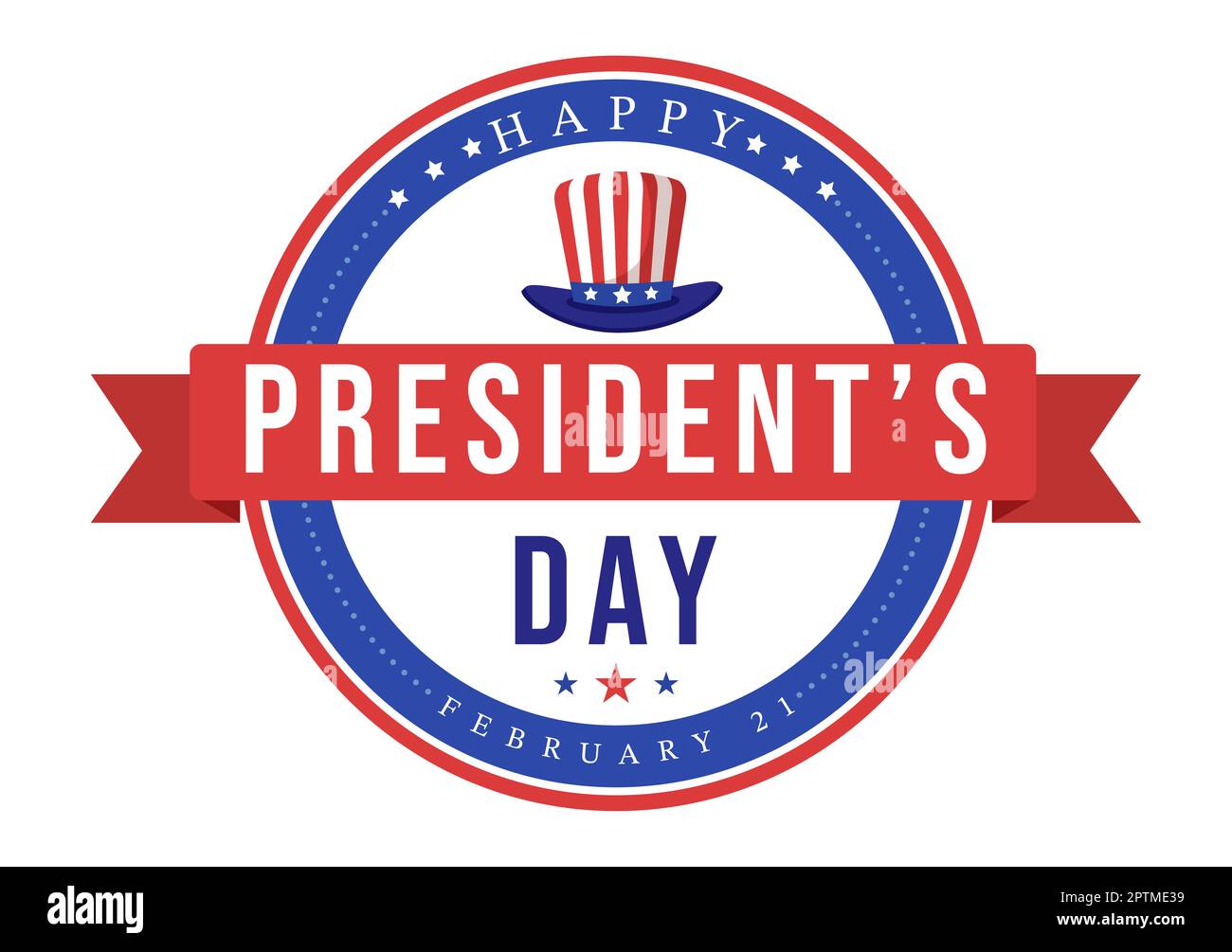 Happy Presidents Day with Stars and USA Flag for the President of ...