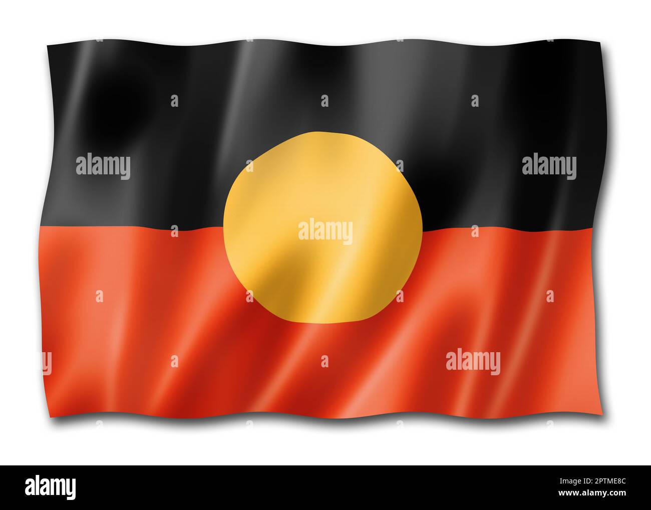 Australian Aboriginal ethnic flag. 3D illustration Stock Photo Alamy