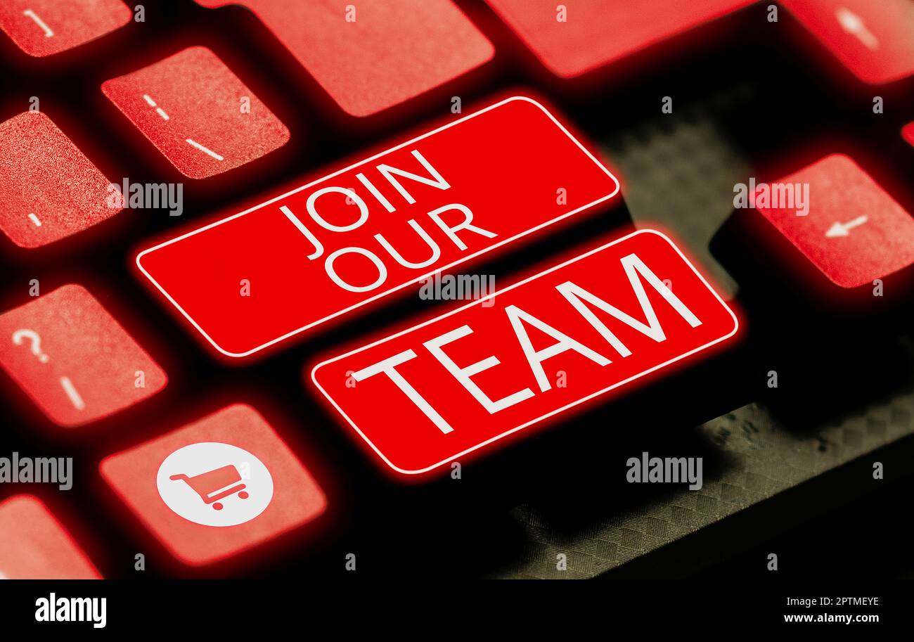 Text sign showing Join Our Team, Word Written on Allied Associate Work ...