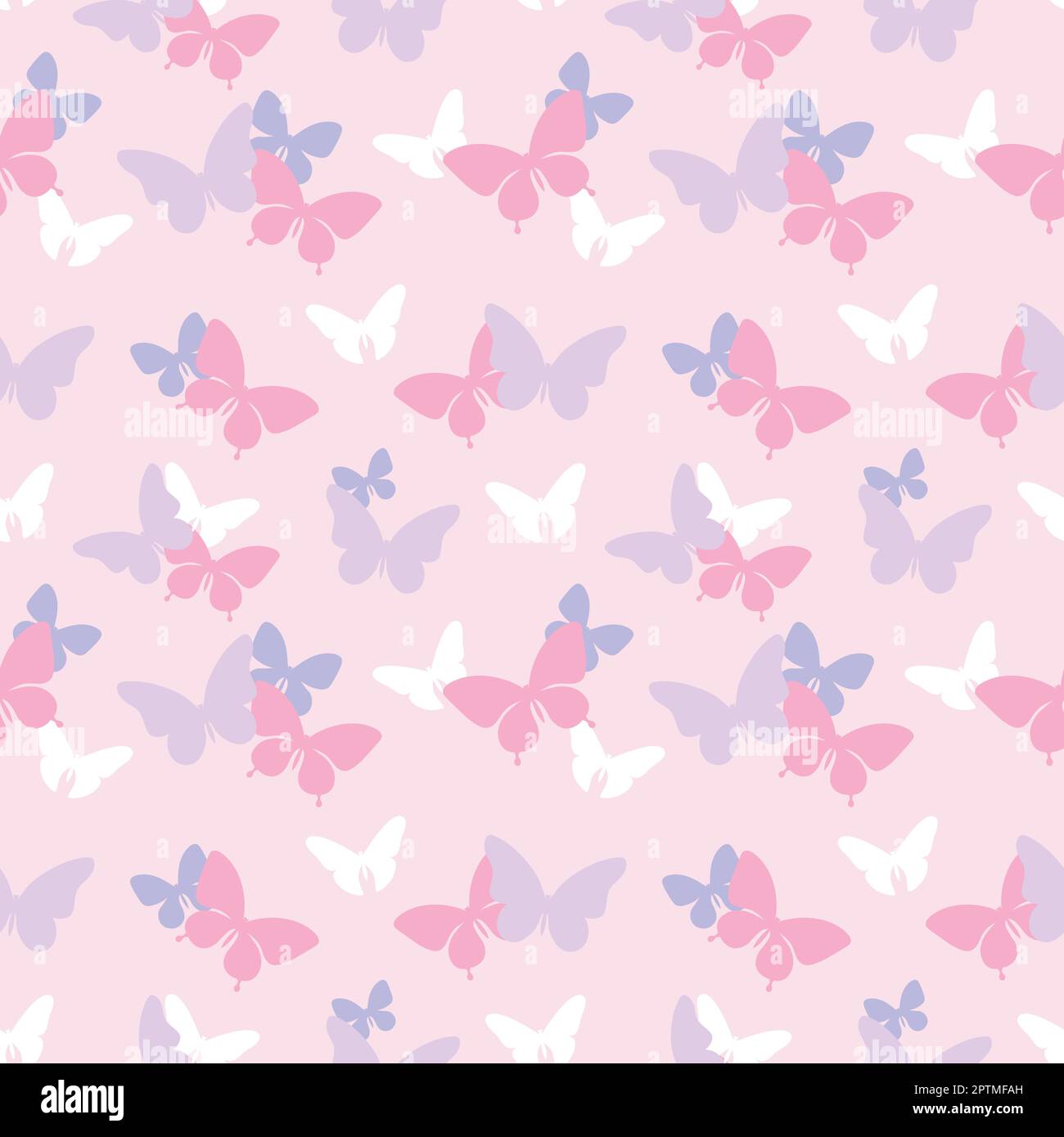 Vector pastel butterflies pattern. Abstract seamless background Stock ...