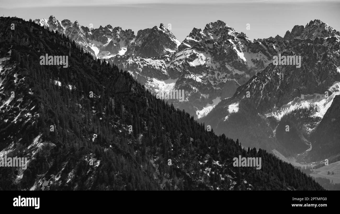 Panoramic nature view Black and White Stock Photos & Images - Alamy