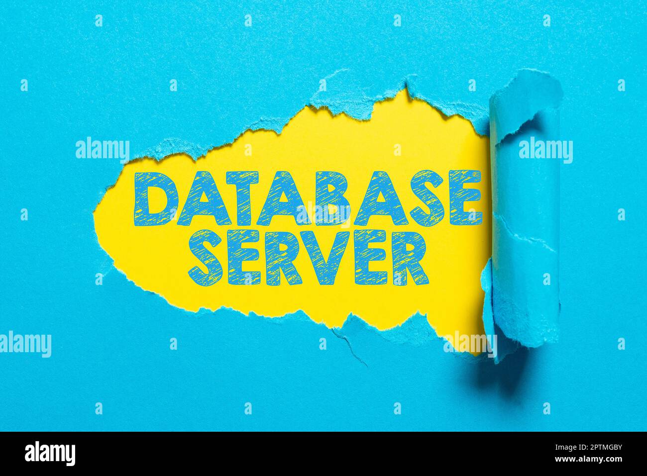Text showing inspiration Database Server, Business approach uses a database application that provides database services Stock Photo