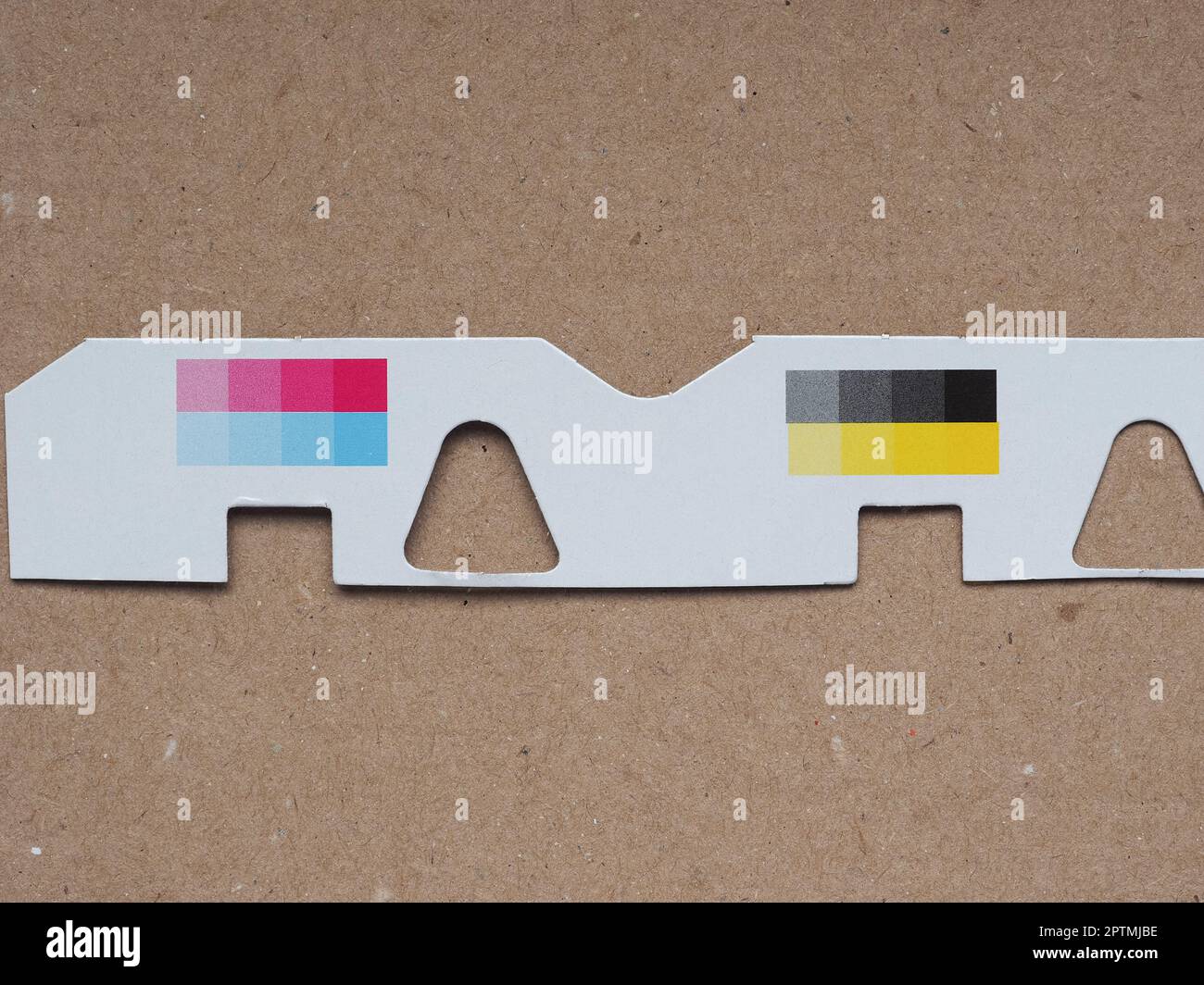 Colour bars printed outside the trim area for density quality control