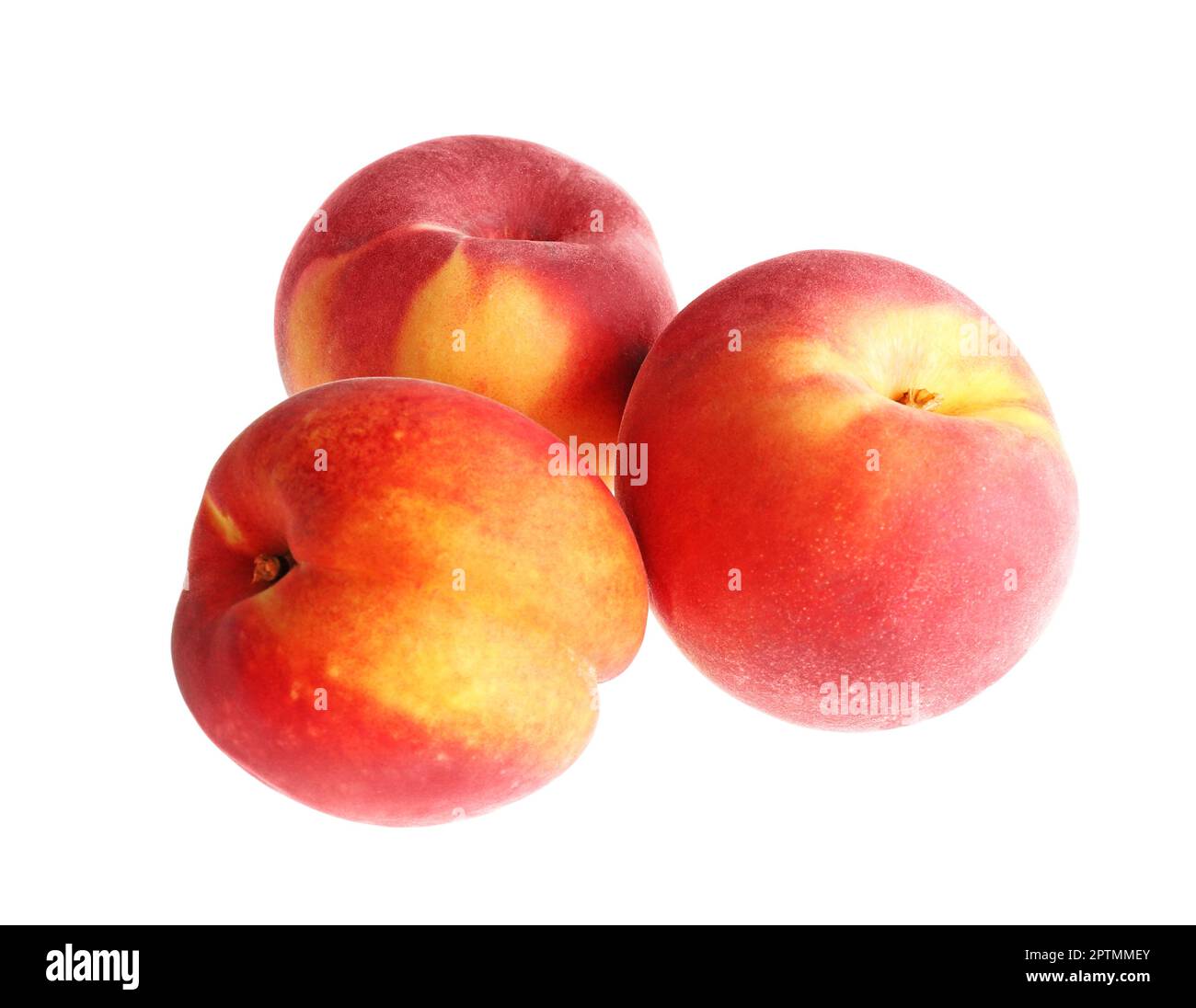 Delicious ripe juicy peaches isolated on white Stock Photo - Alamy