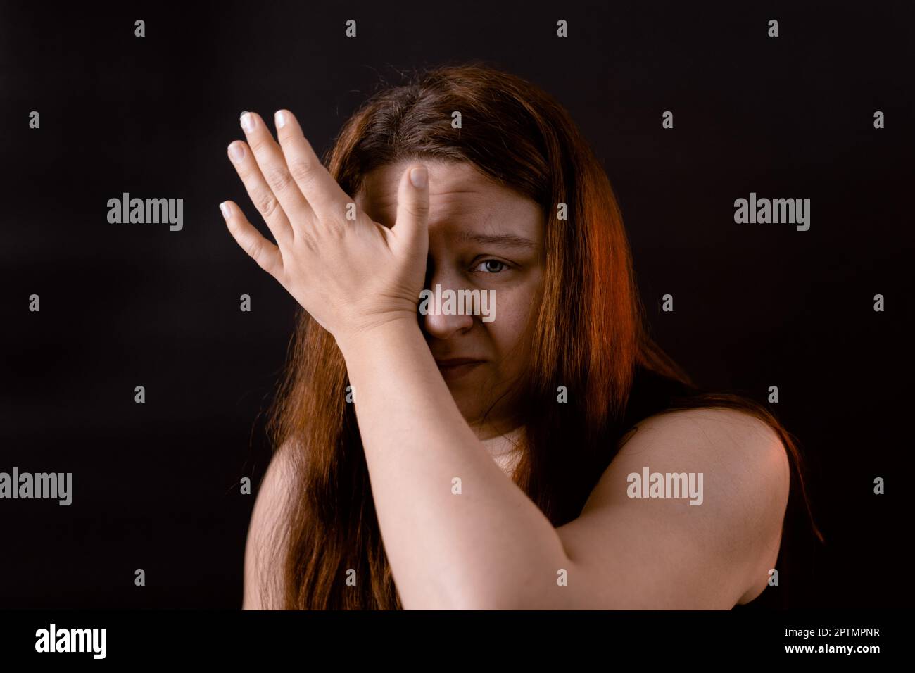 Woman wiping eyes dry hires stock photography and images Alamy