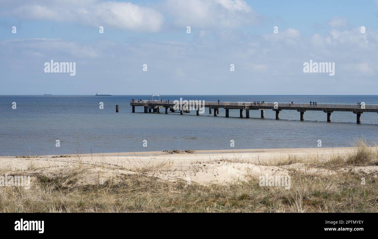 bridge over the baltic sea usedom Stock Photo