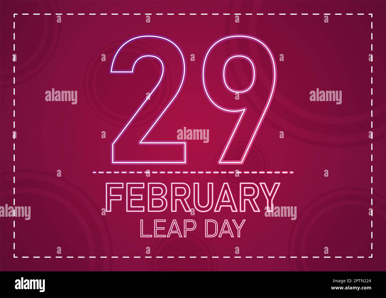 Happy Leap Day on 29 February with Cute Frog in Flat Style Cartoon Hand ...