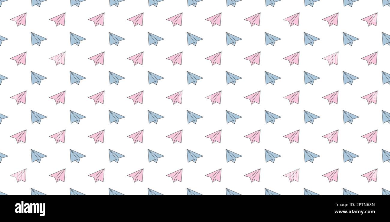 Repeating Plane Pattern Pastel paper plane seamless repeat pattern vector background Stock ...
