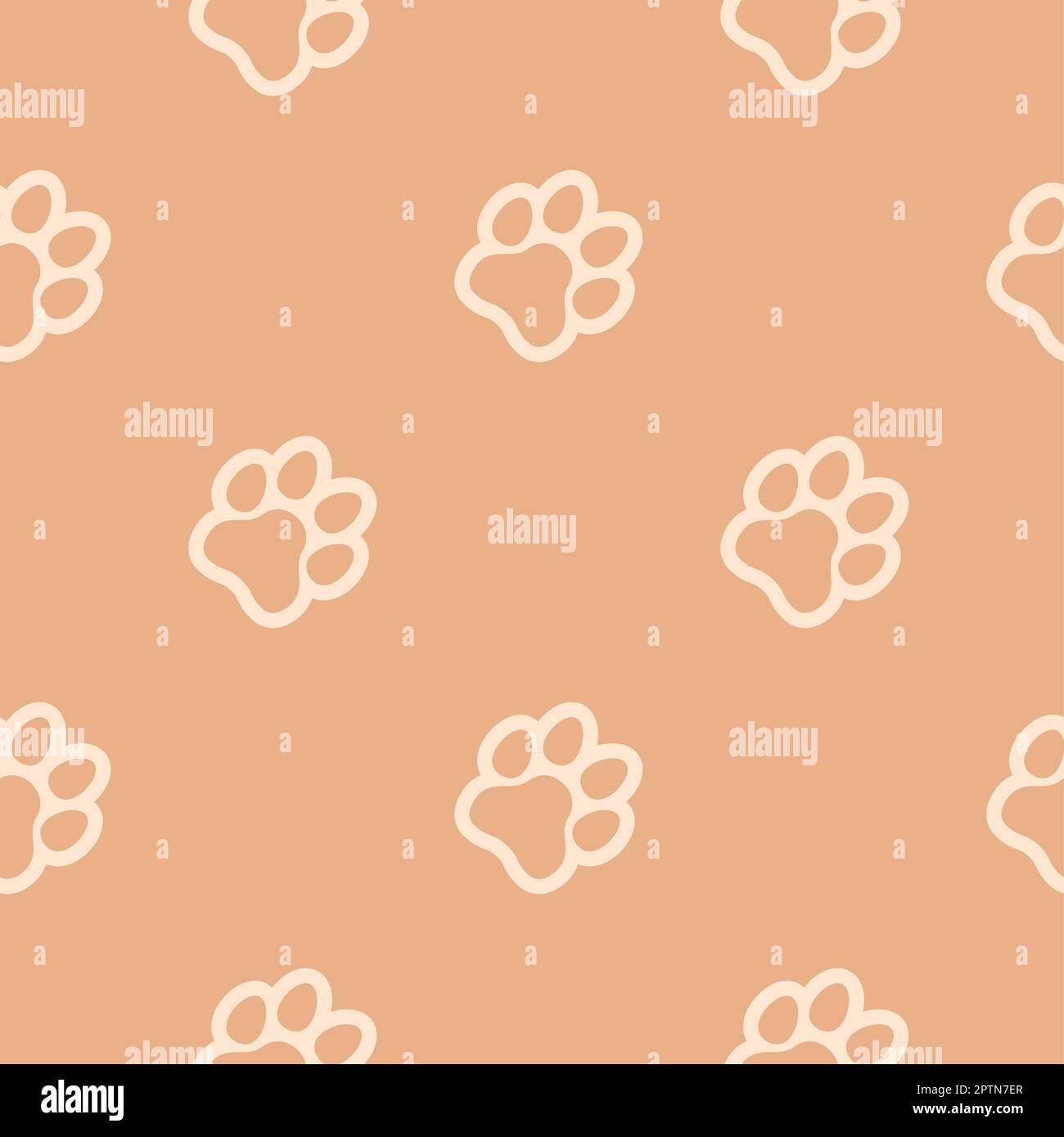 Dog and Cat paw seamless pattern vector doodle abstract animal ...
