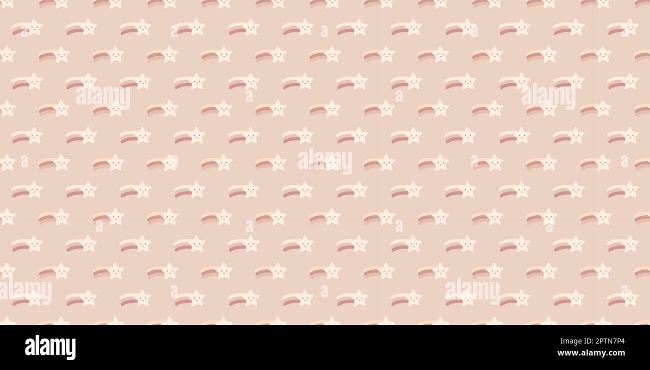 Shooting stars seamless repeat pattern background. Stock Vector