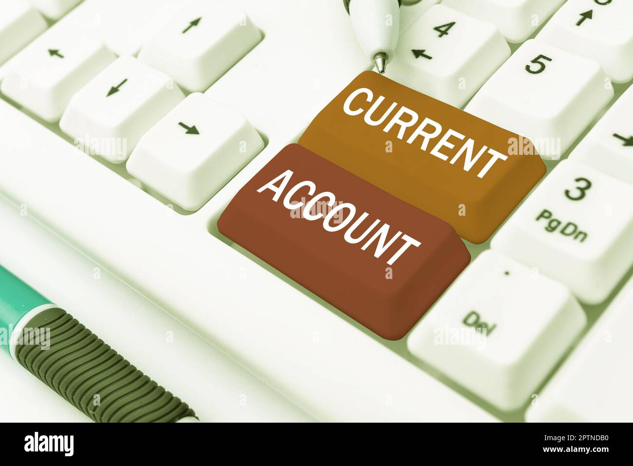 Conceptual display Current Account, Internet Concept personal bank account which can take out money any time Stock Photo