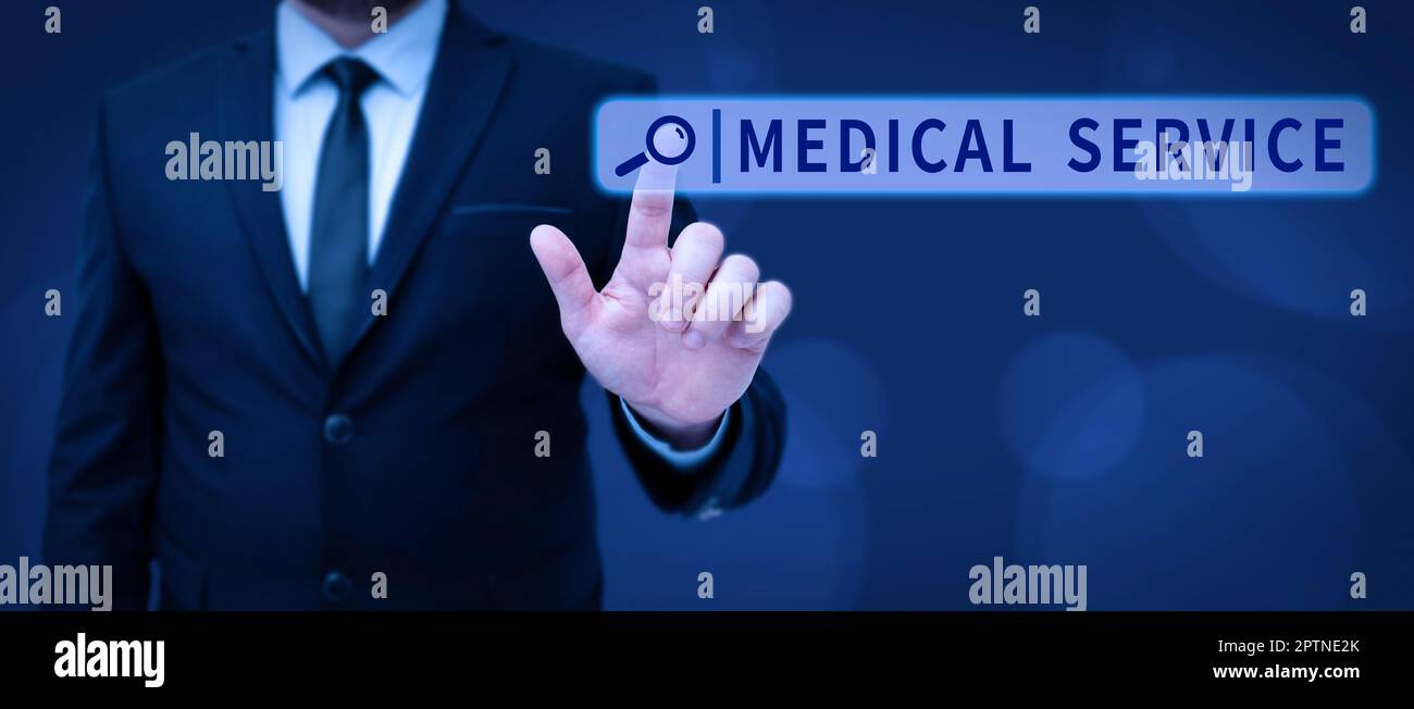 Conceptual caption Medical Service, Business approach treat illnesses