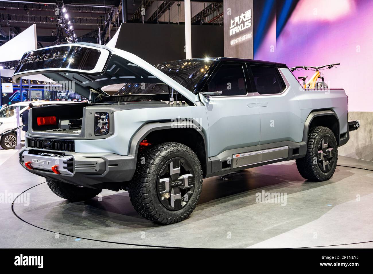 Maxus (LDV) GST large electric pickup truck concept with drone and