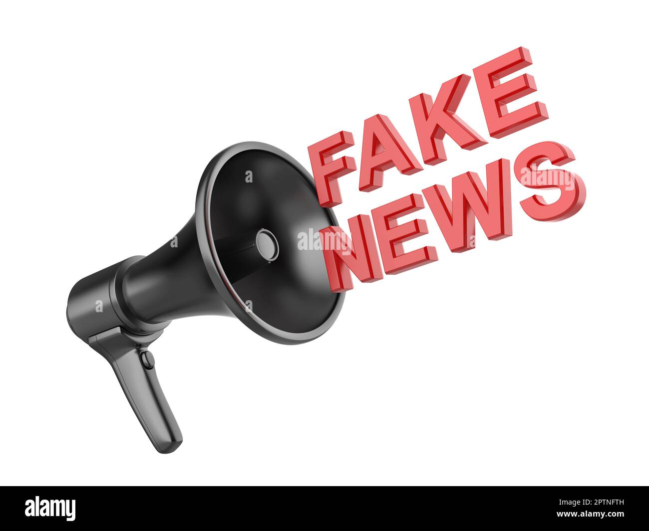 Promoting fake news with electric megaphone Stock Photo - Alamy