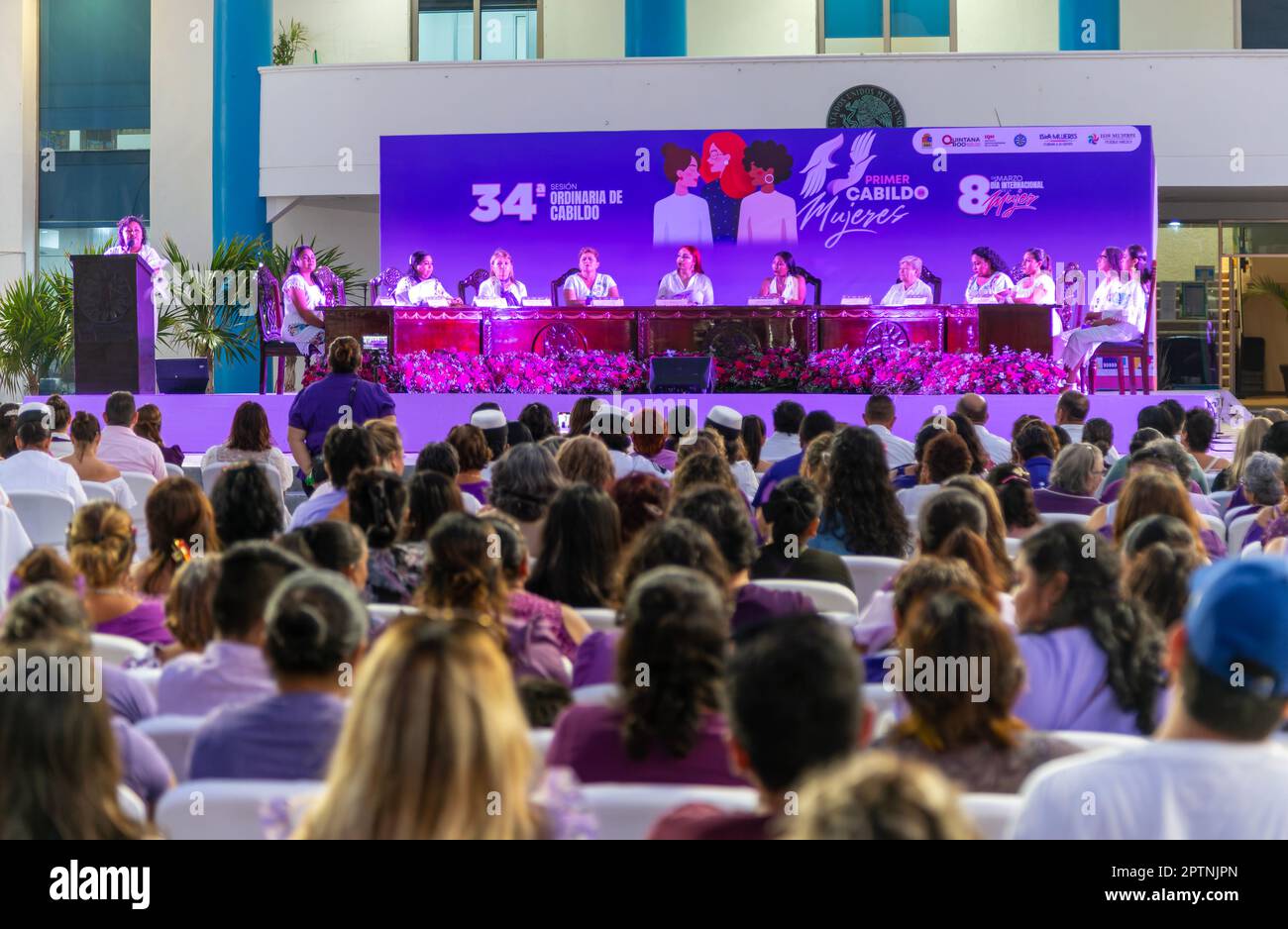 Rally for International Women's Day, March 8, 2023, Isla Mujeres