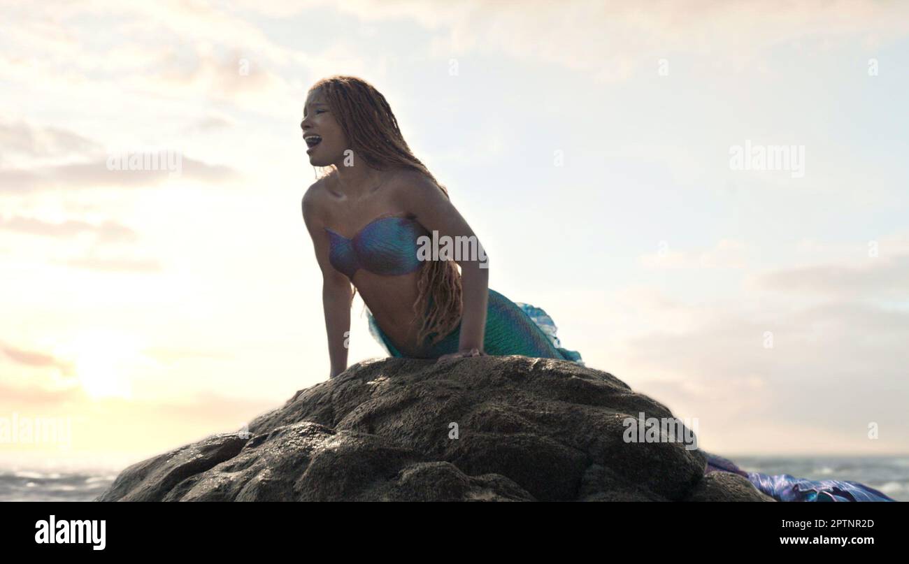 The Little Mermaid  Halle Bailey Stock Photo