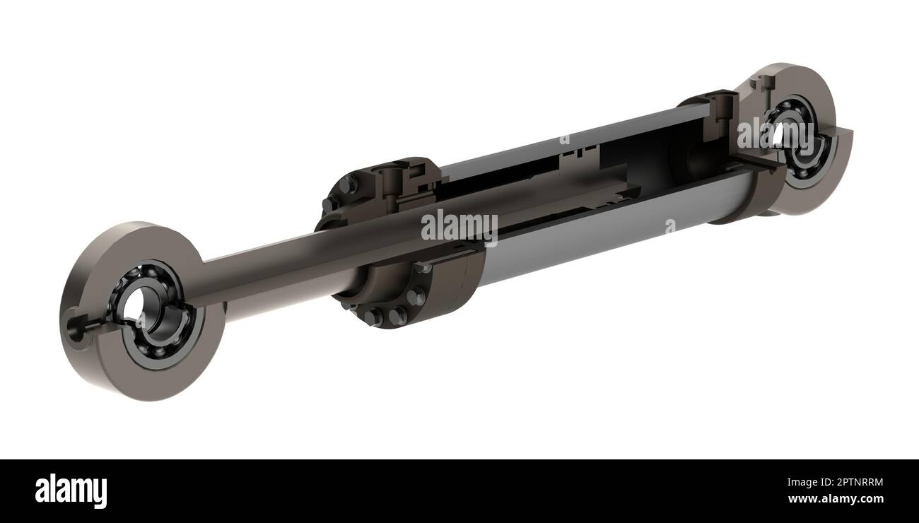 Hydraulic cylinder high pressure Stock Photo Alamy