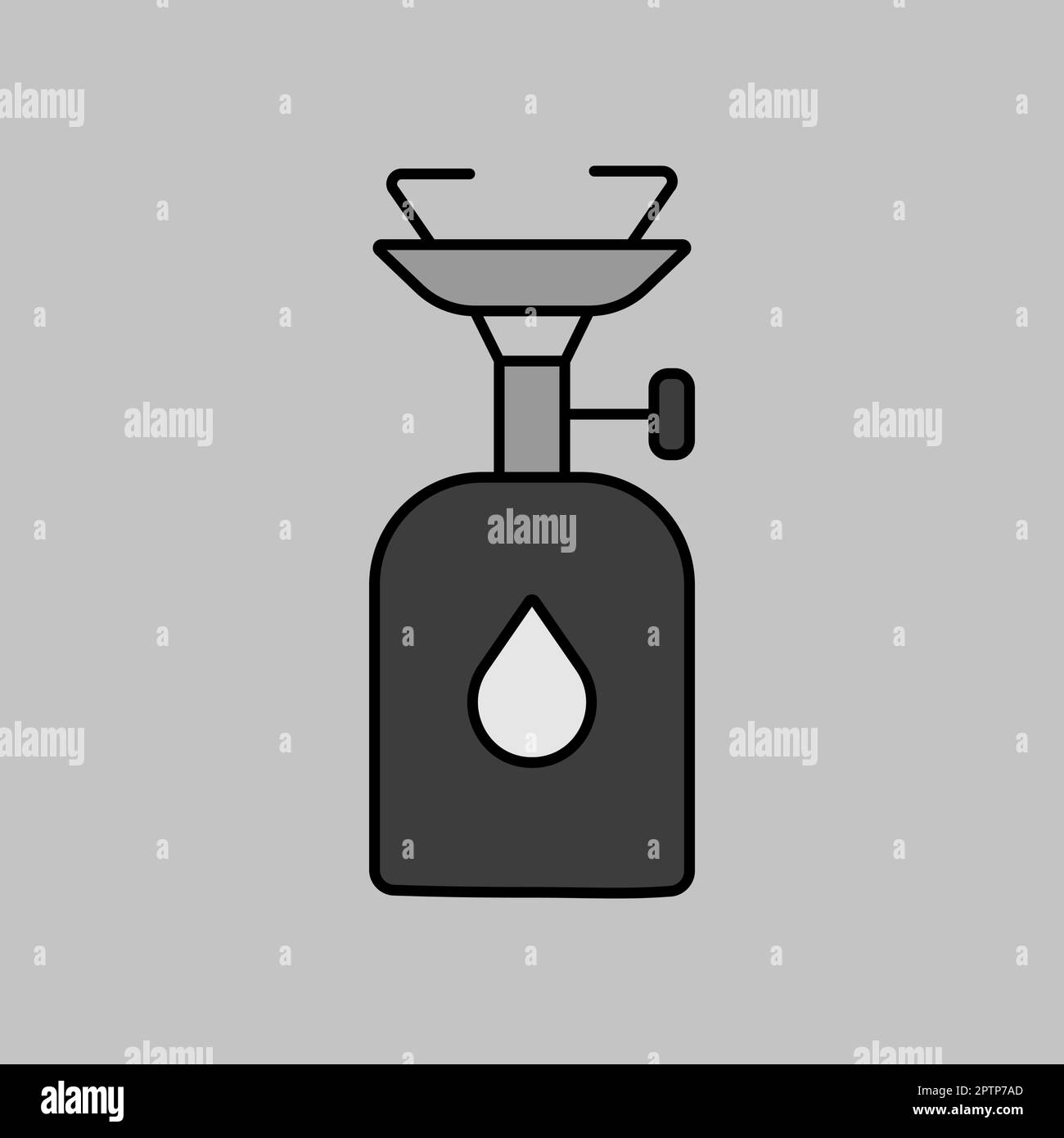 Camping gas stove vector icon. Camping sign Stock Vector