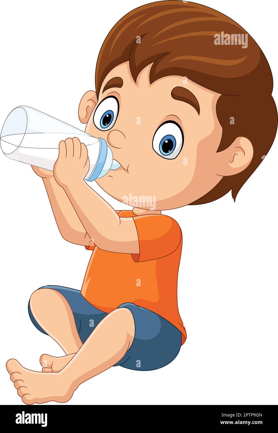Cartoon baby milk bottle hi-res stock photography and images