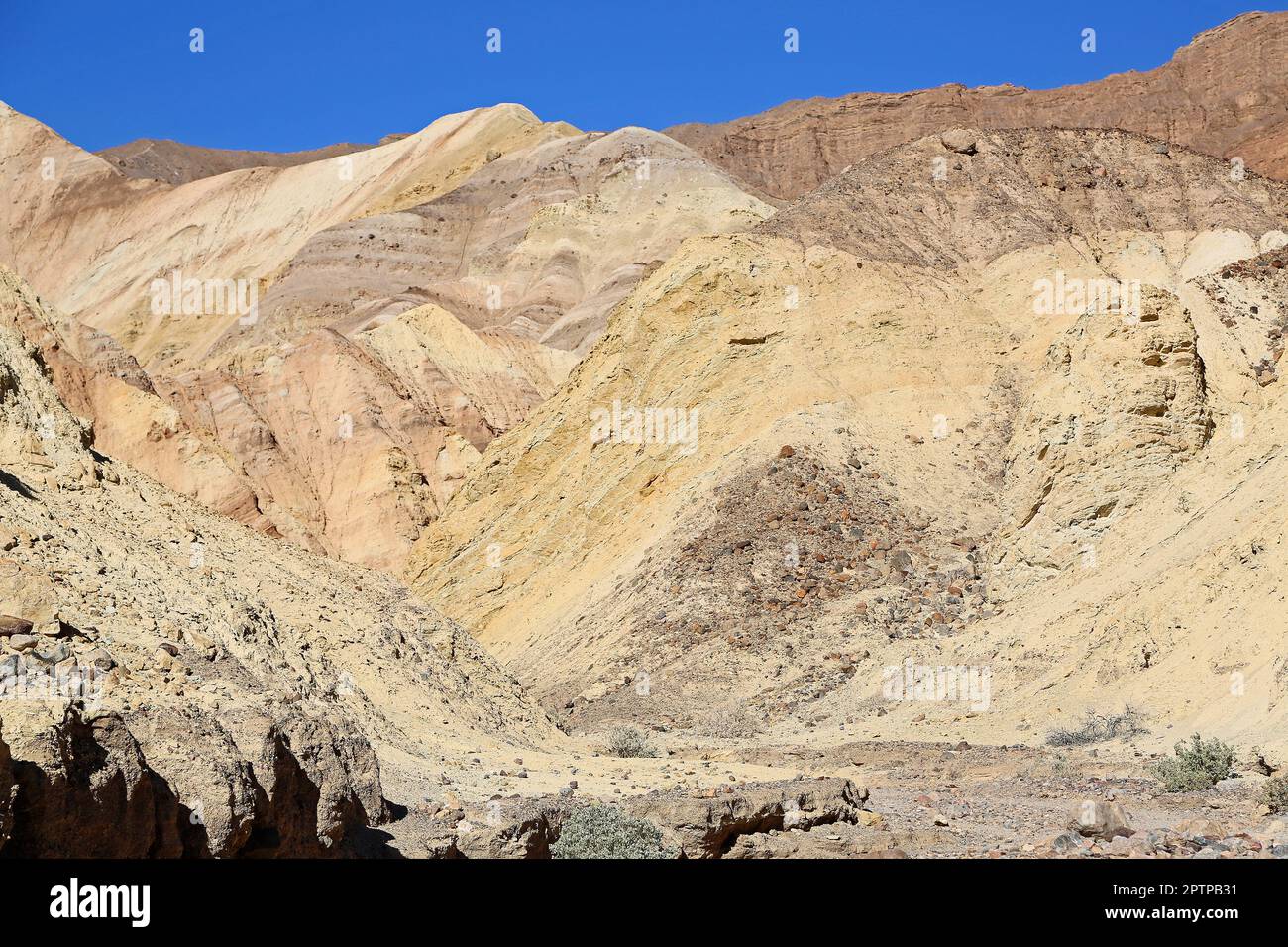 Colorful mountains of Golden Canyon - Death Valley National Park ...