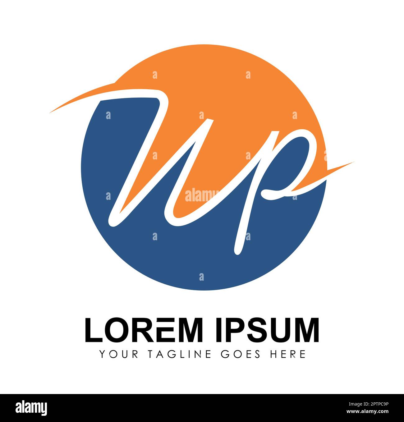 Monogram Logo Vector Initial Letters WP Stock Vector