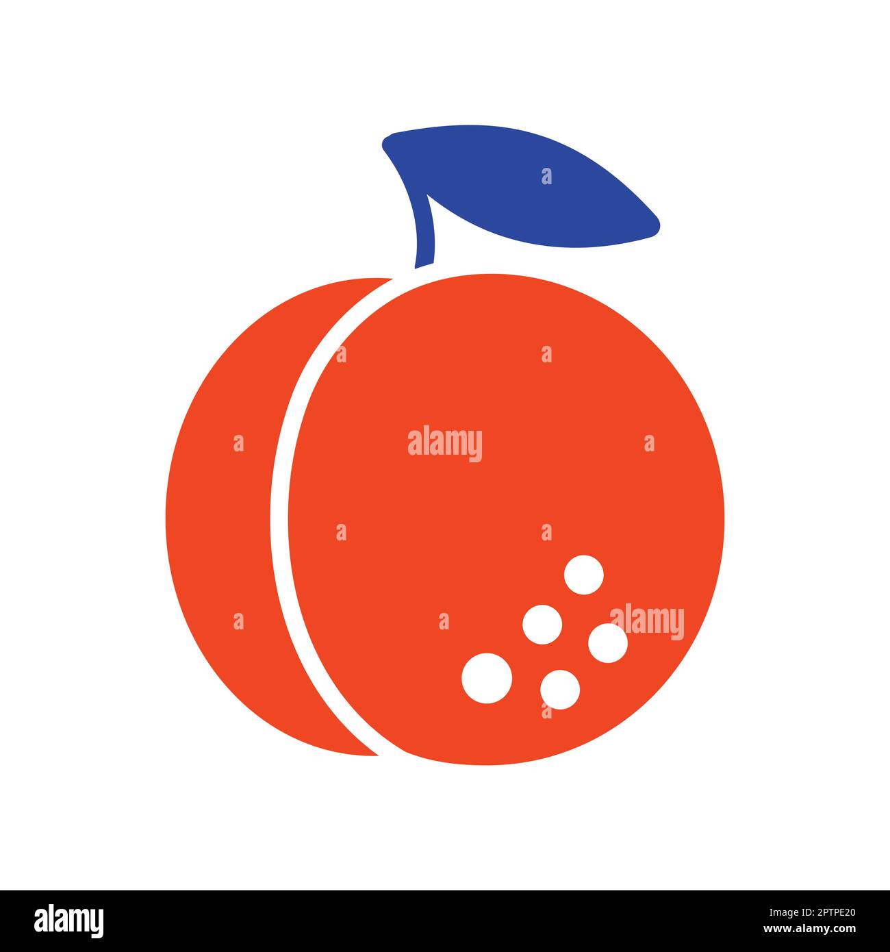 Peach isolated design vector icon. Fruit sign Stock Vector Image & Art ...