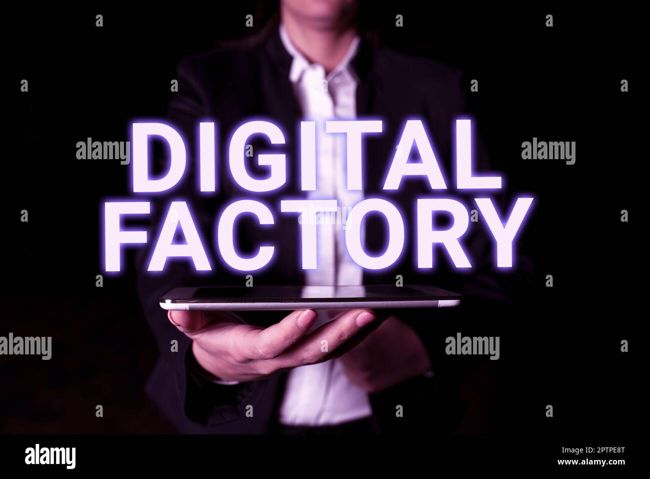 Text showing inspiration Digital Factory, Business overview uses ...