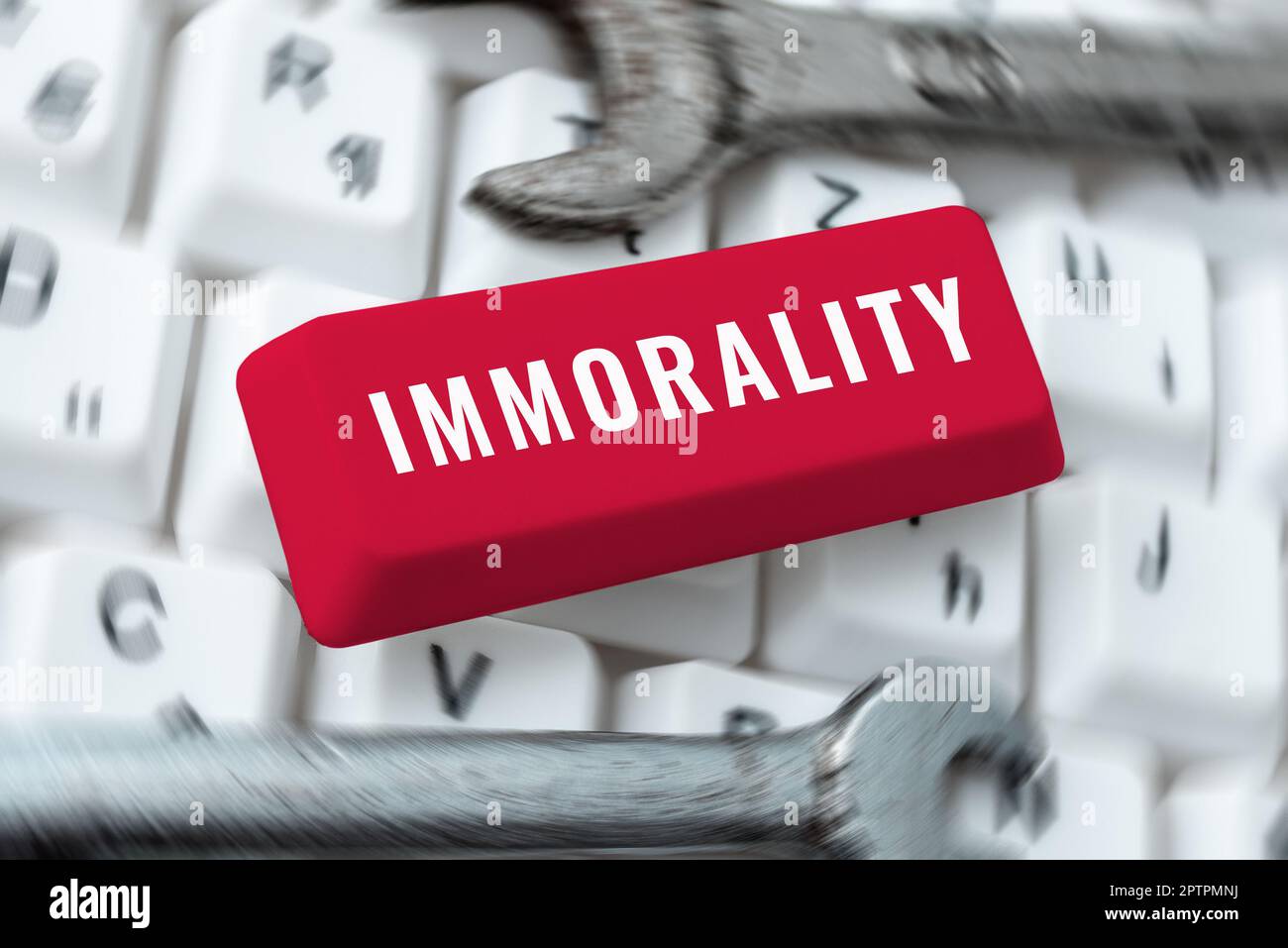 Inspiration showing sign Immorality, Business overview the state or quality of being immoral, wickedness Stock Photo