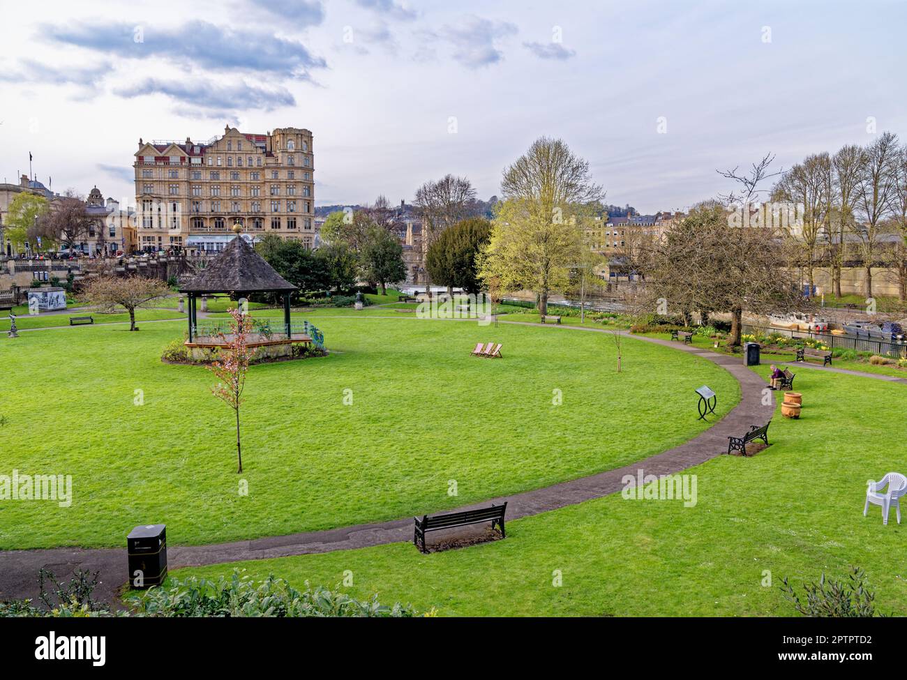 Enjoying the Parade Gardens Park in Bath Spa Bath, Somerset, England