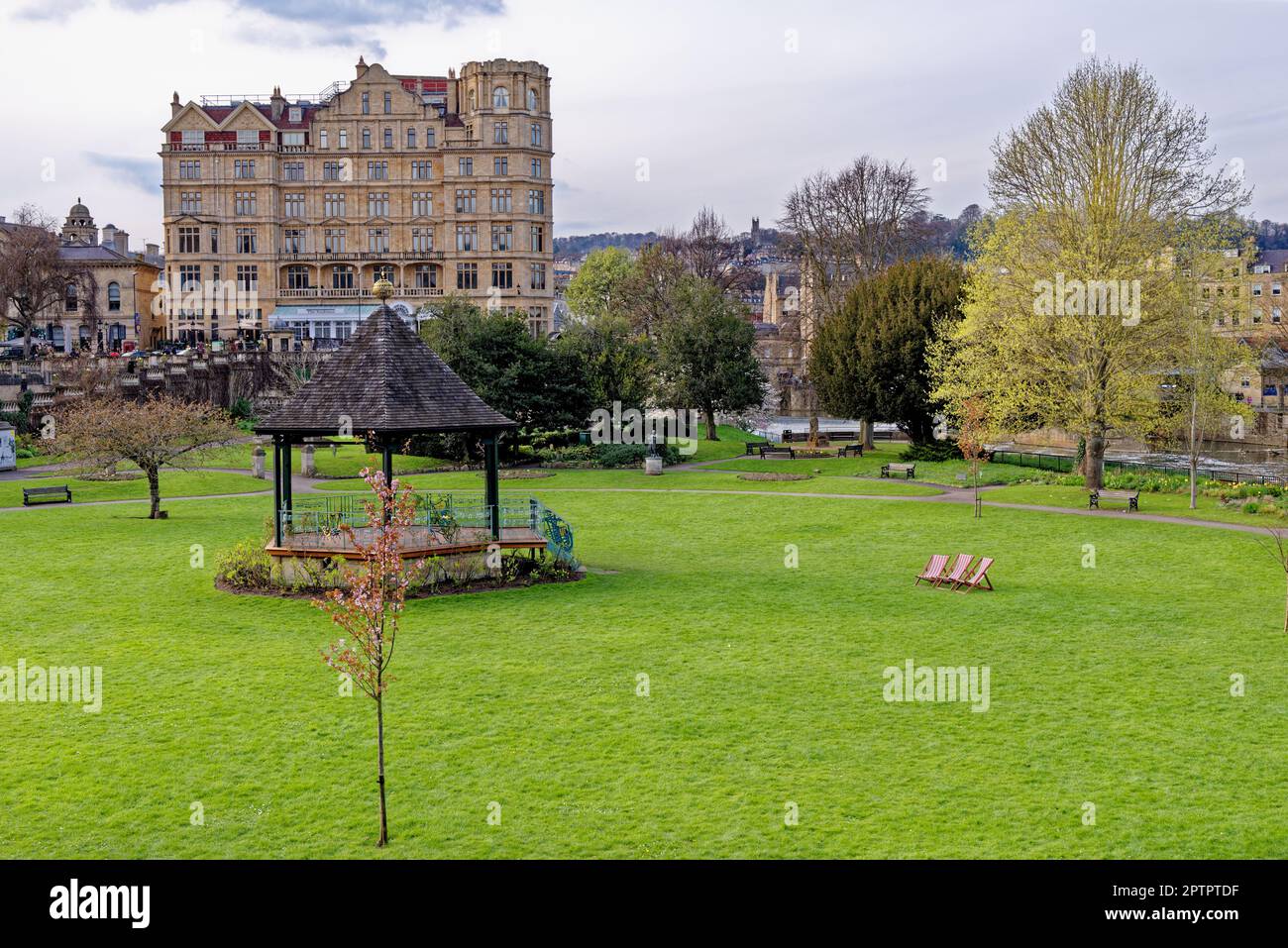 Enjoying the Parade Gardens Park in Bath Spa Bath, Somerset, England