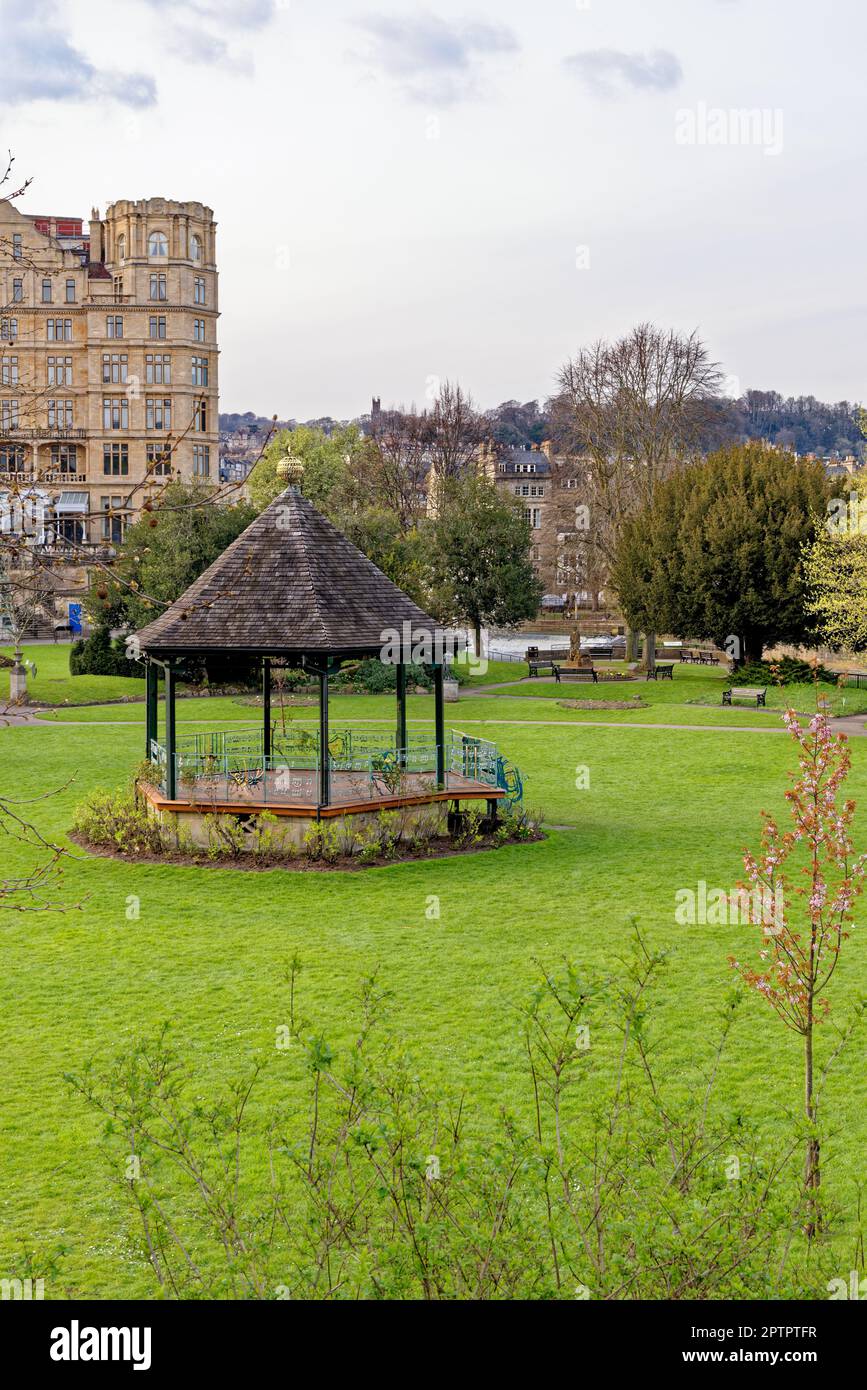 Enjoying the Parade Gardens Park in Bath Spa Bath, Somerset, England
