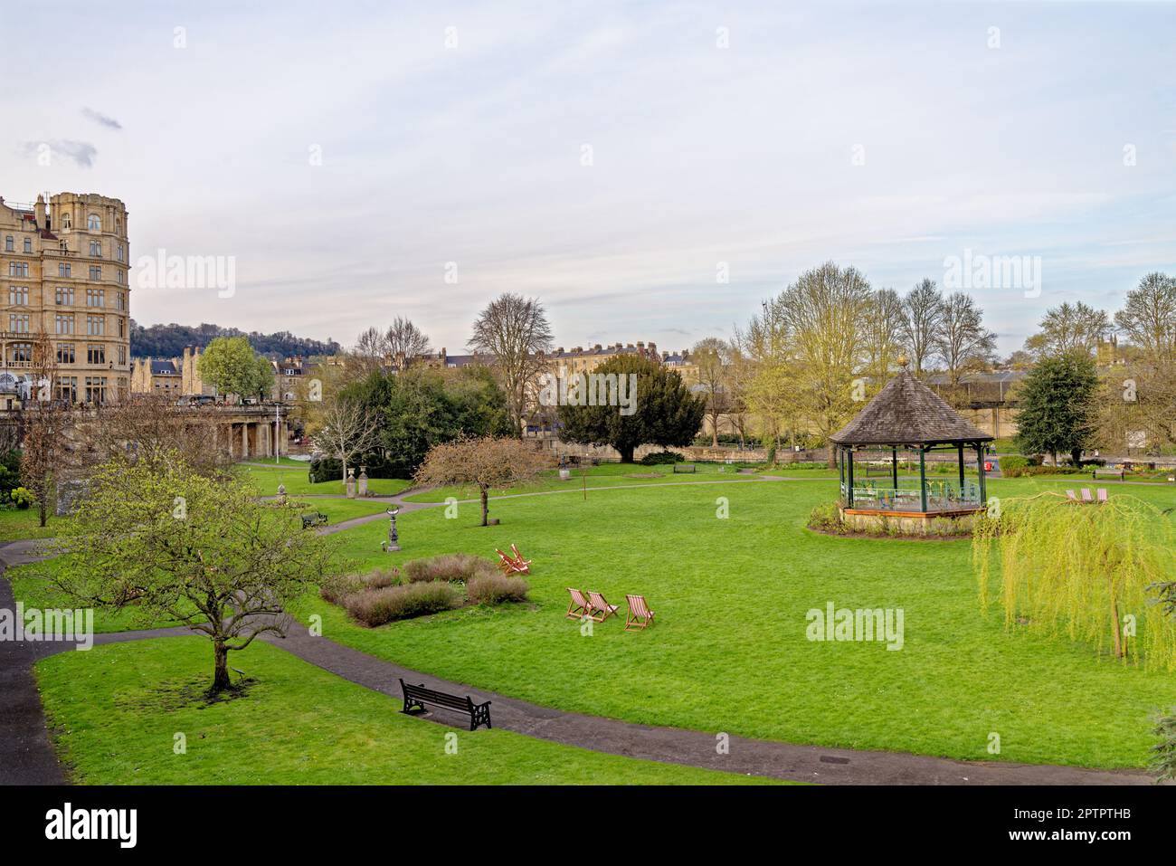 Enjoying the Parade Gardens Park in Bath Spa Bath, Somerset, England