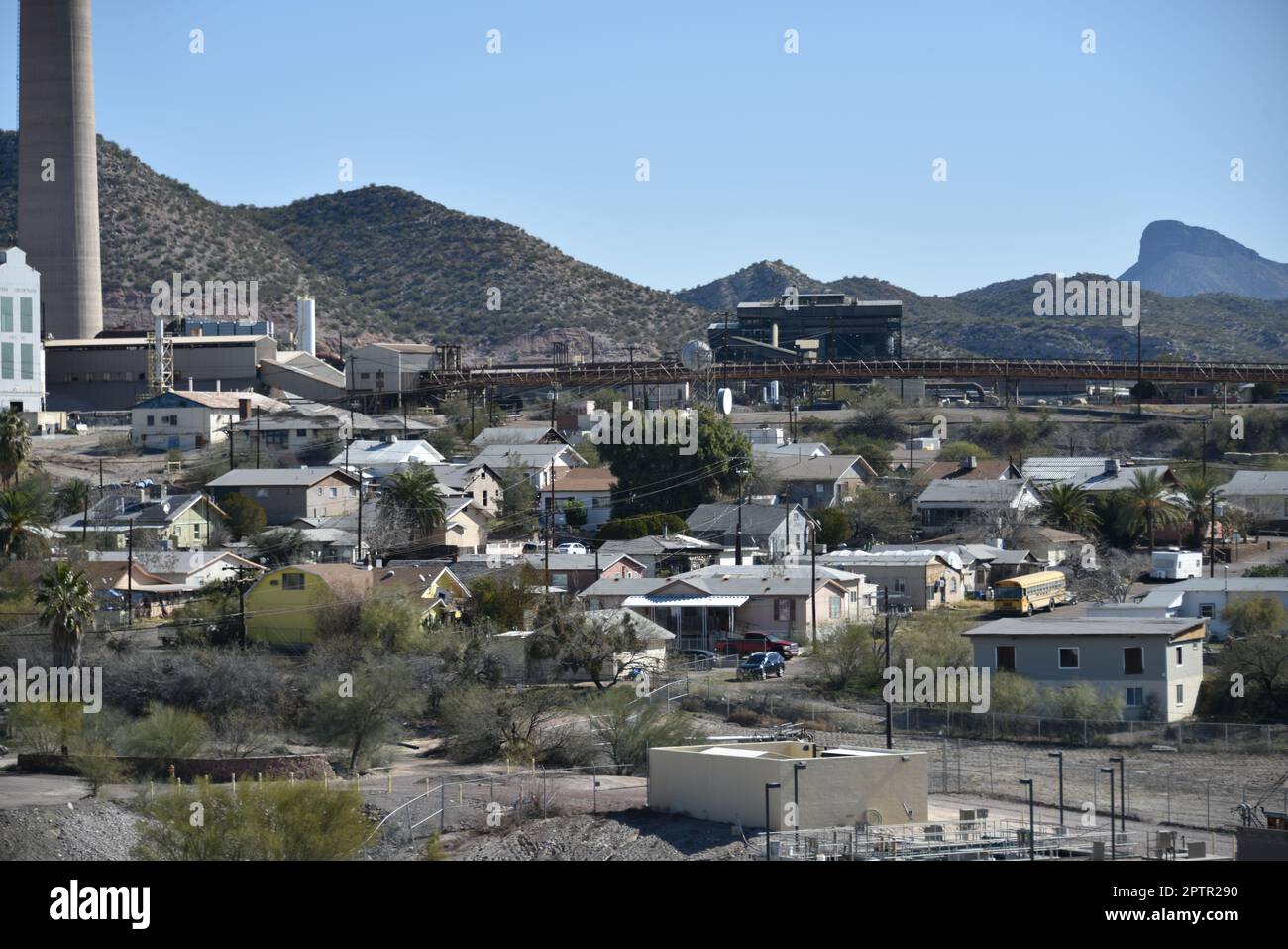 Hayden, AZ., U.S.A. 2/18/2023. Founded in 1909 by the Kennecott Copper