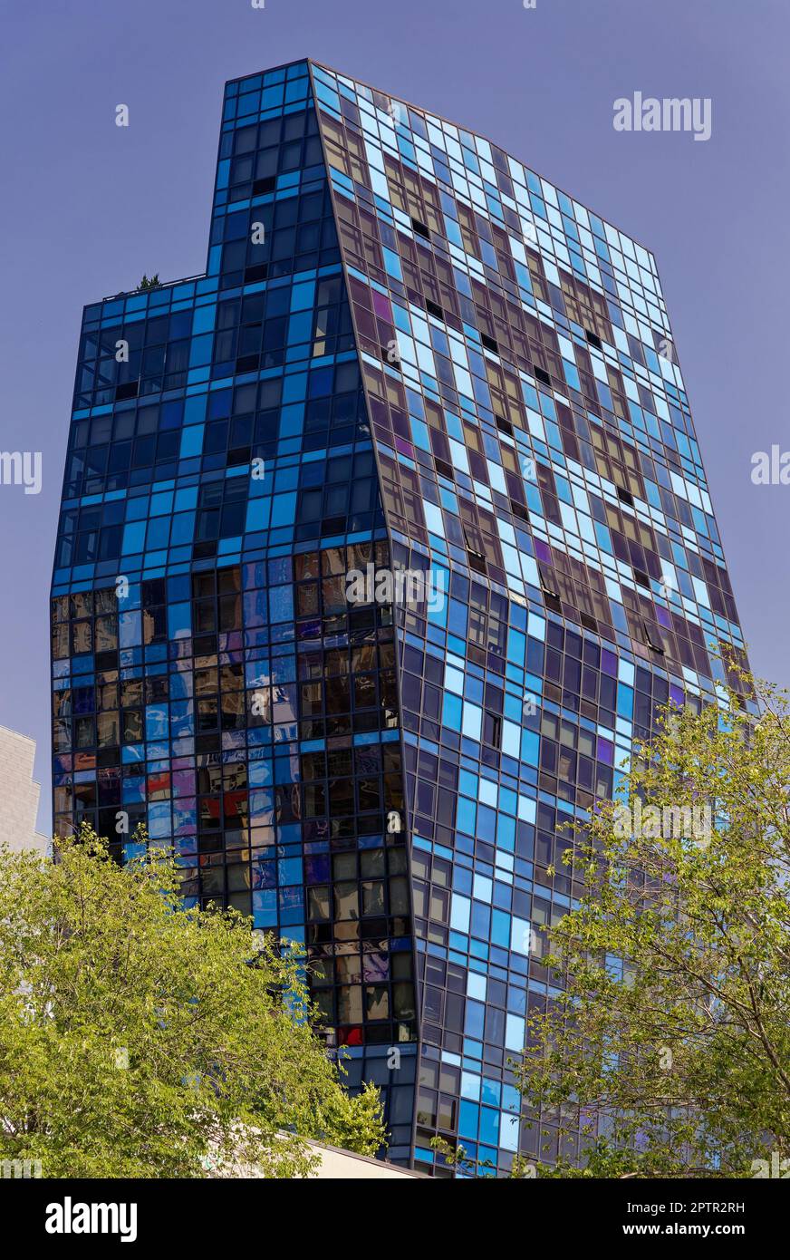 Blue is two buildings: The taller, oddly cantilevered 103 Norfolk ...