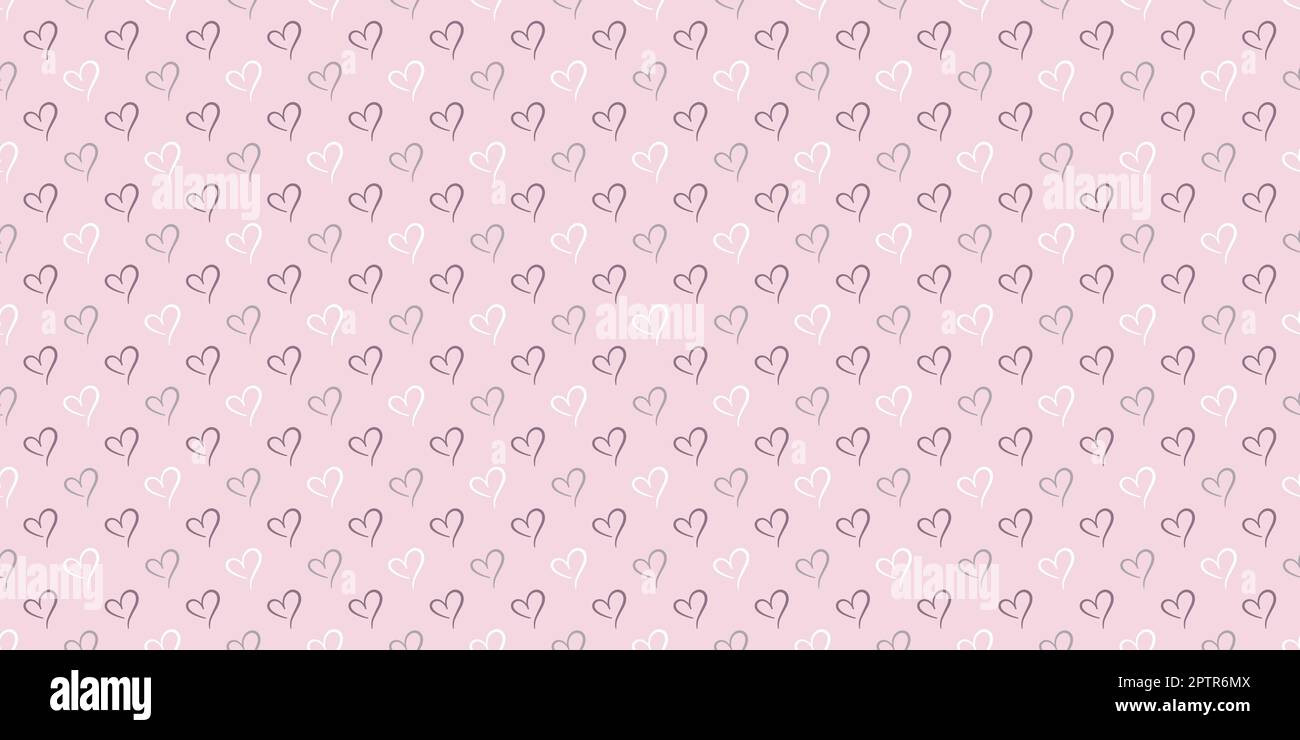 Hearts repeat pattern background, pastel valentine's Stock Vector Image ...