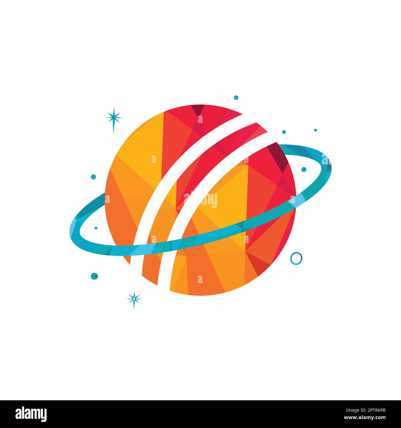 Cricket planet vector logo design. Stock Vector