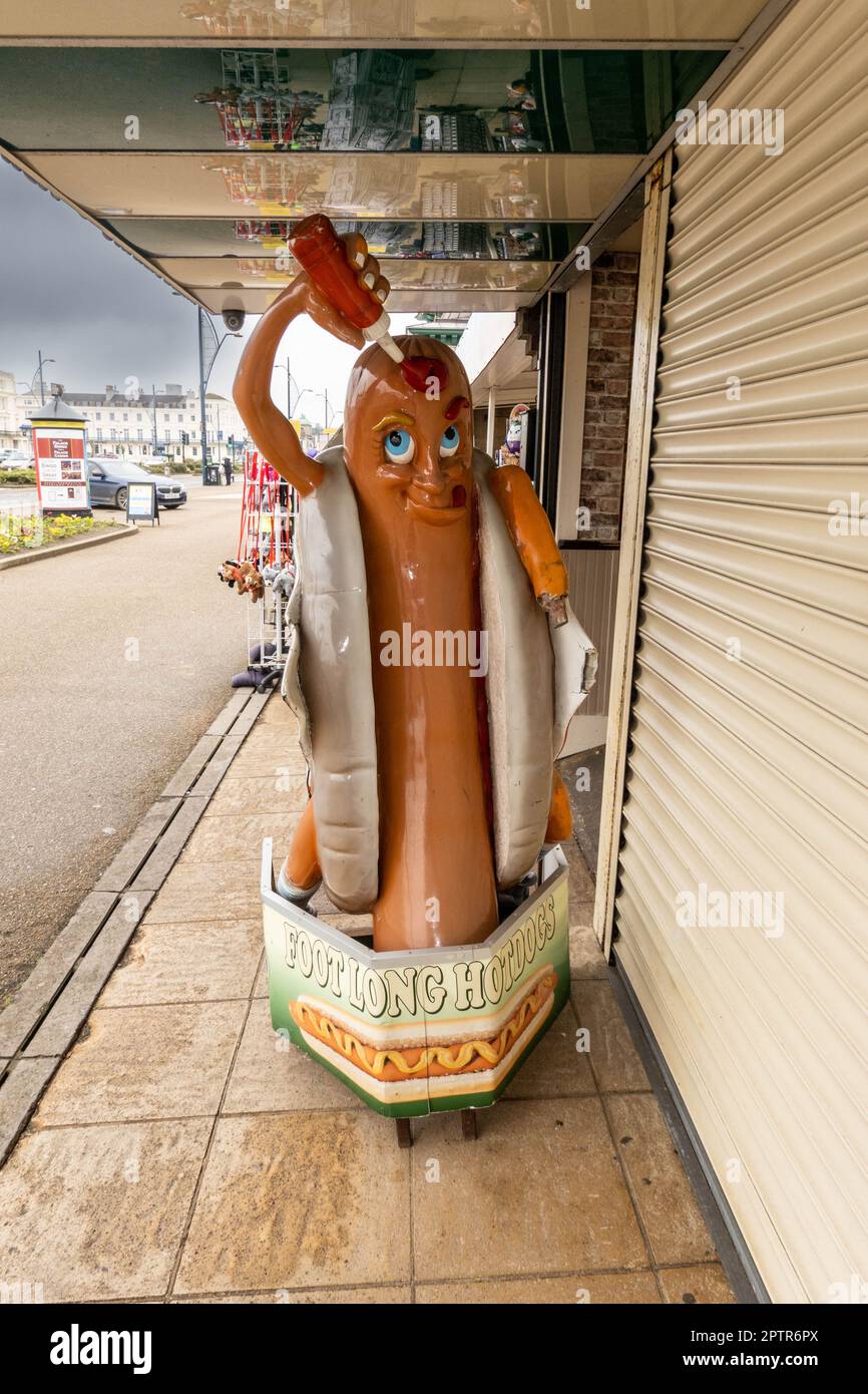 Hot dog advertising figure Stock Photo - Alamy