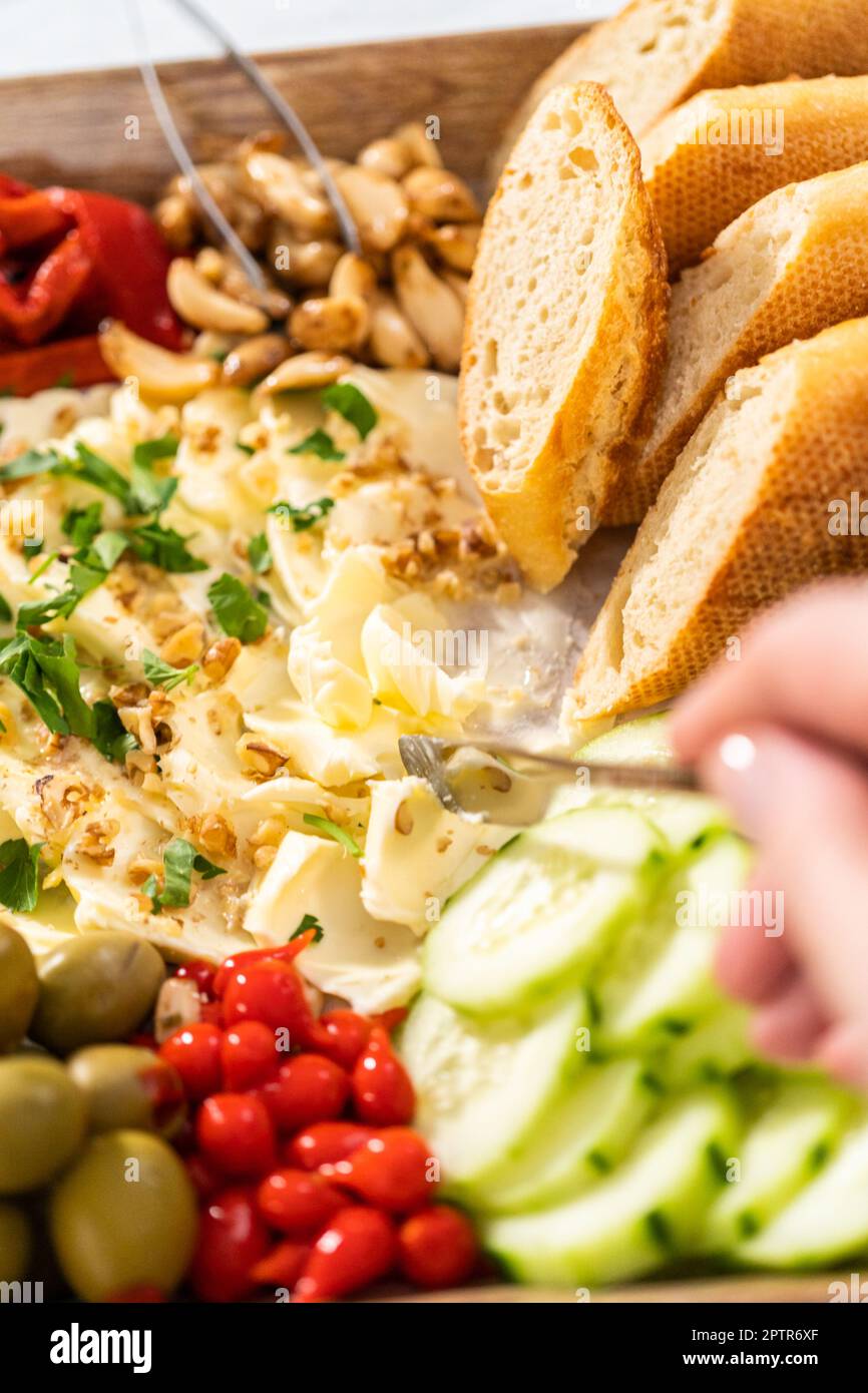Vegetarian party butter board Stock Photo Alamy