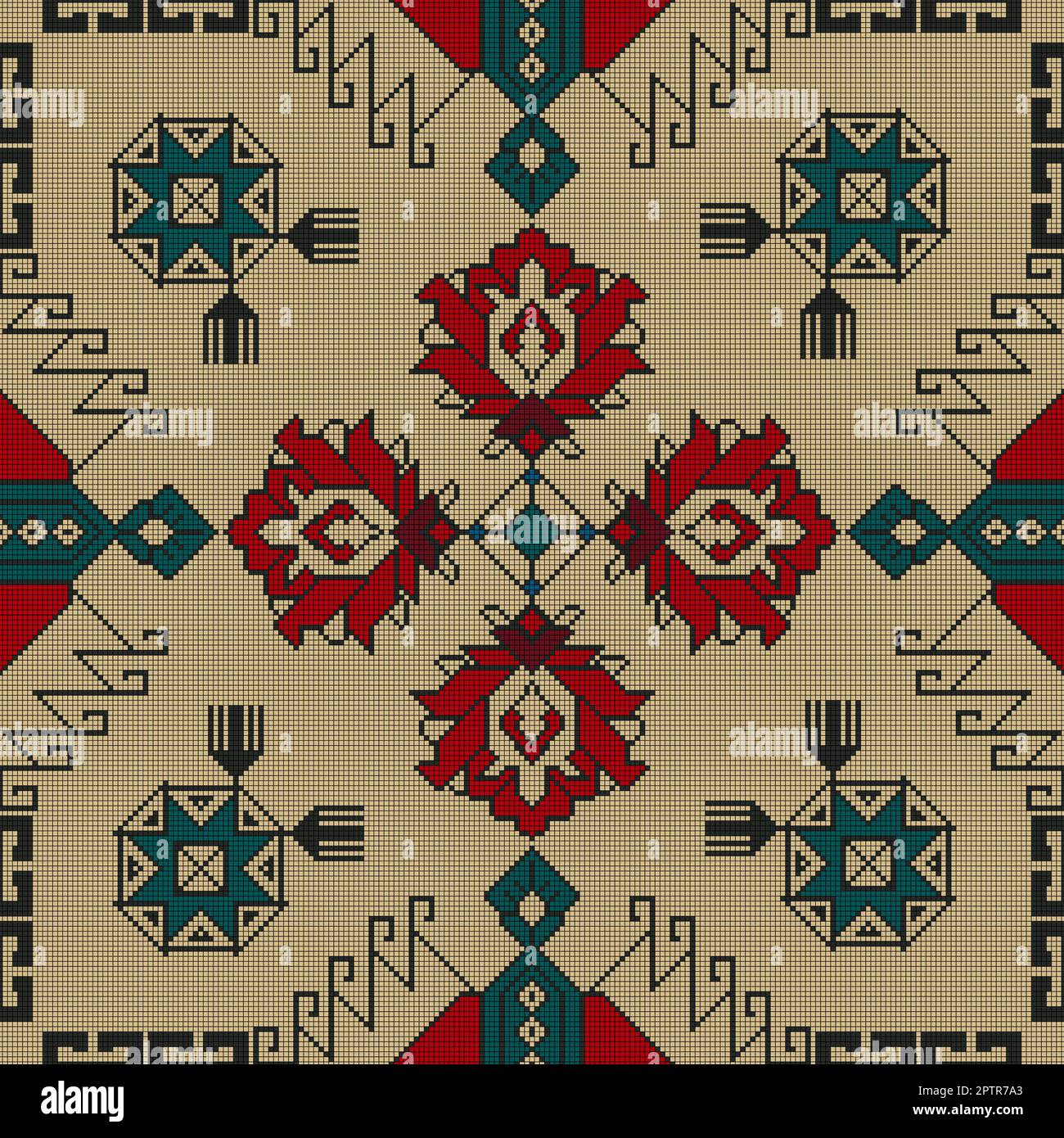 Kilim pattern 100 Stock Vector