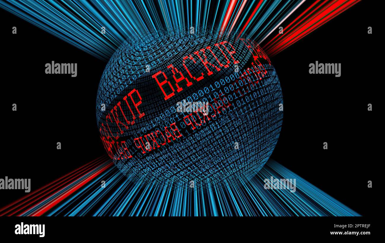 Back up binary data sphere concept Stock Photo