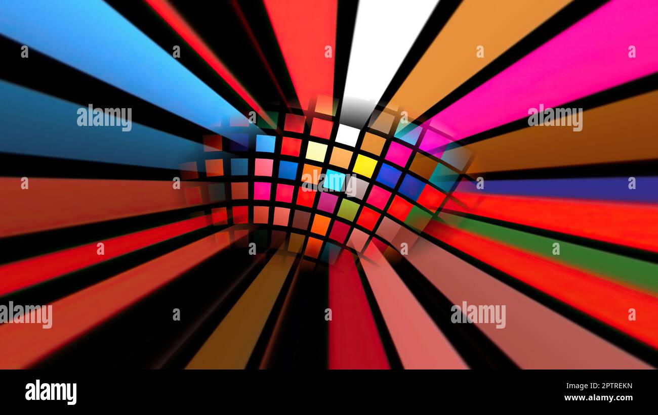 Colorful pixels on rotating sphere Stock Photo - Alamy