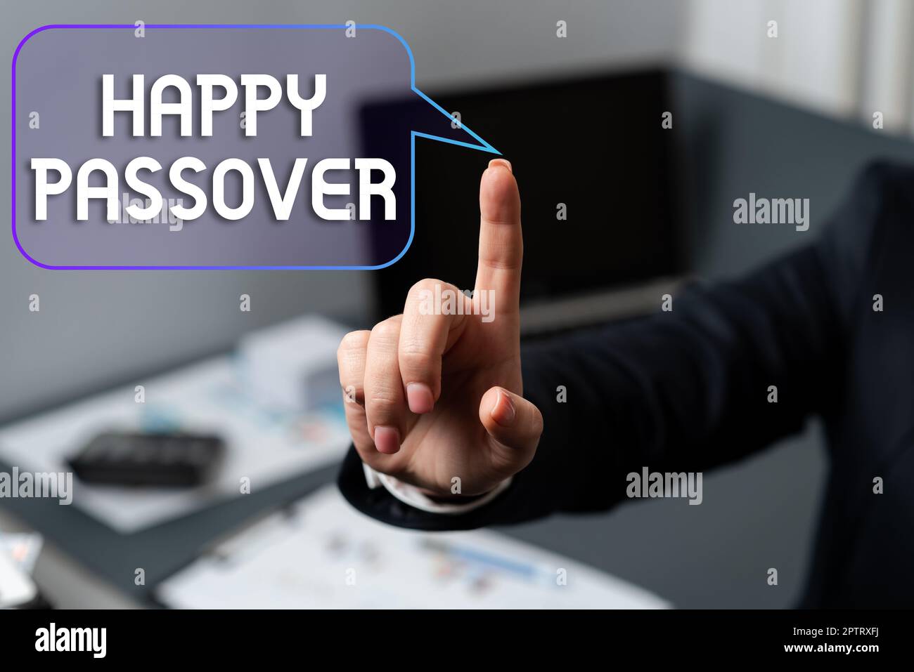 Conceptual display Happy Passover, Business idea a Jewish holiday