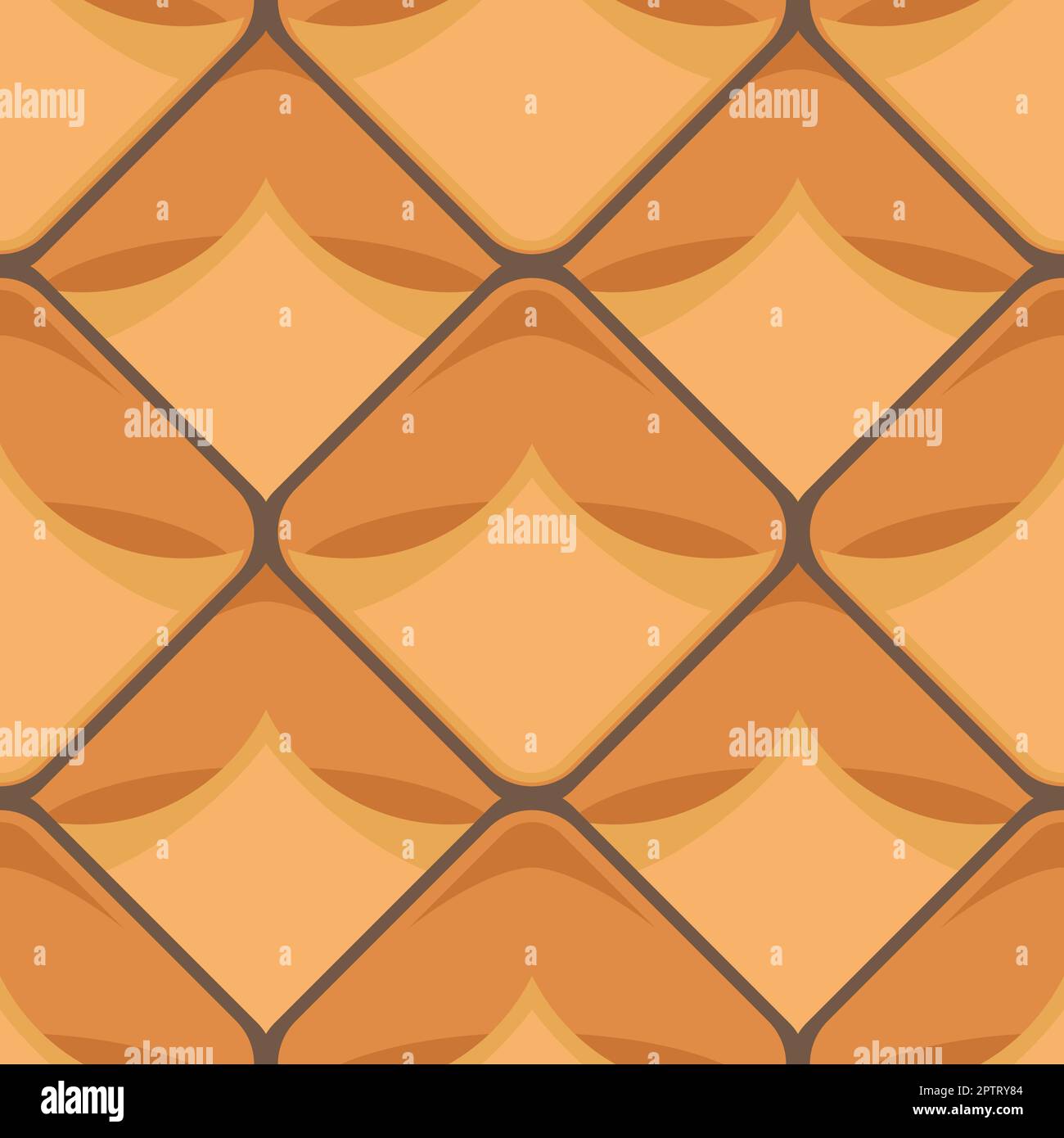 Ripe Pineapple Fruit Seamless Pattern. Sweet Organic Texture. Stock Vector