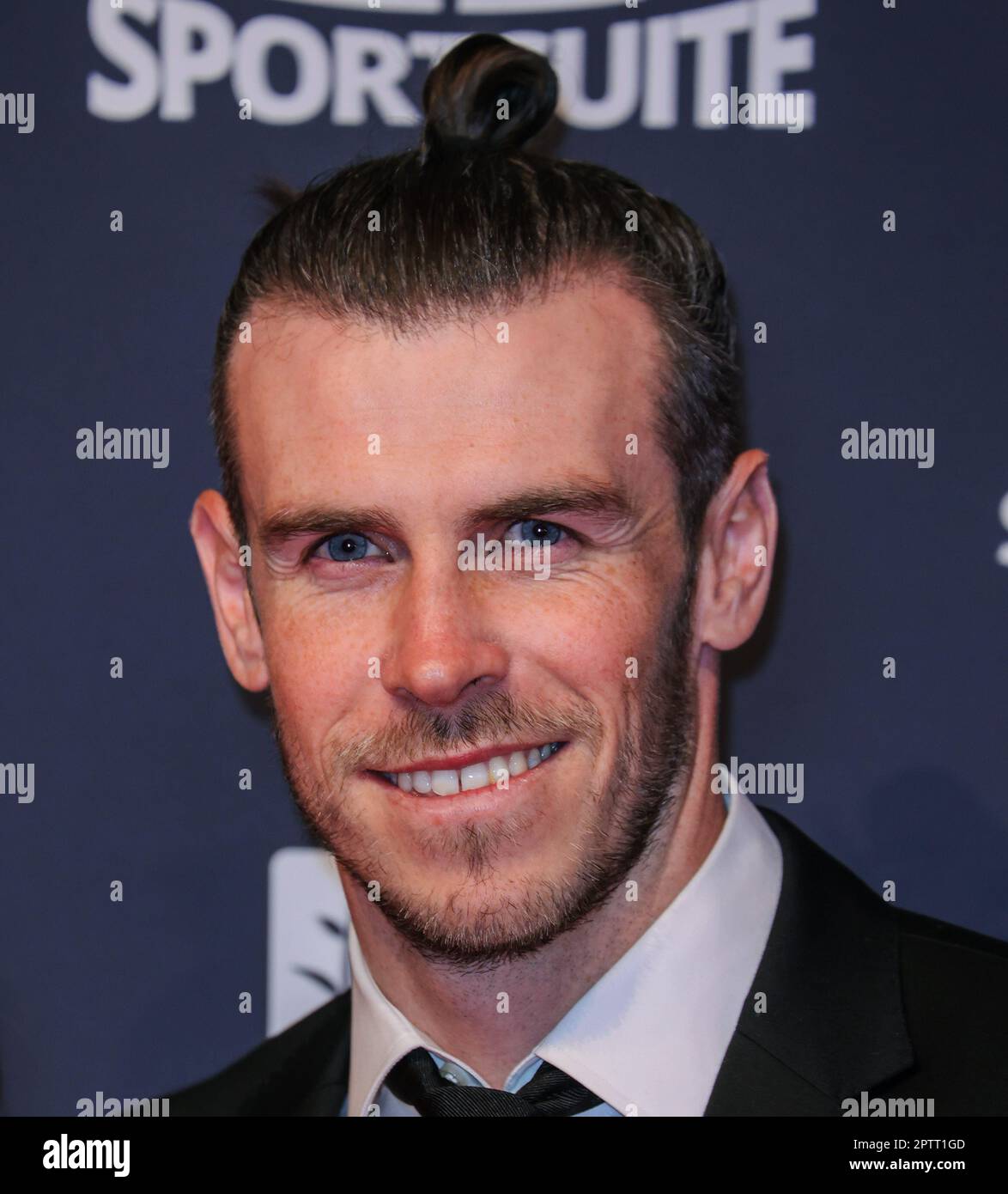 London, UK. 27th Apr, 2023. Gareth Bale seen attending the Sport Industry Awards 2023 at