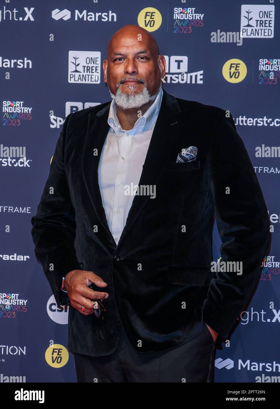 London, UK. 27th Apr, 2023. John Ameachi seen attending the Sport