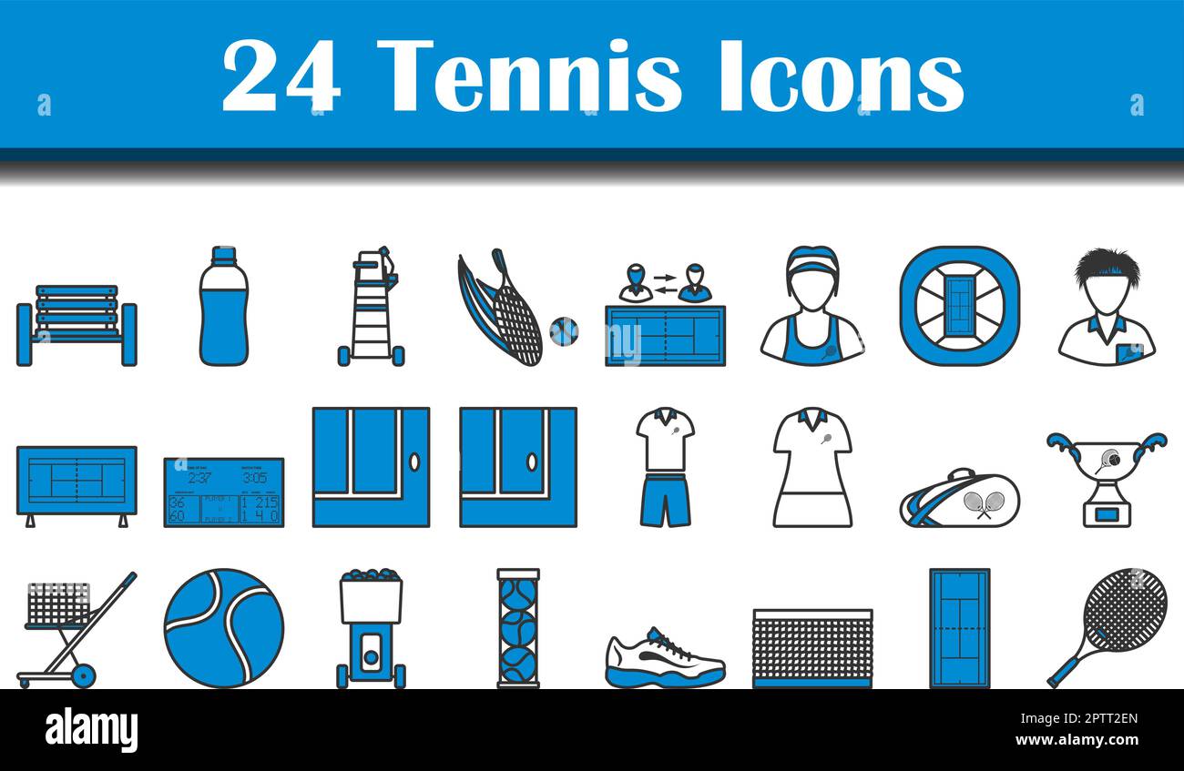 Tennis Icon Set Stock Vector Image & Art - Alamy