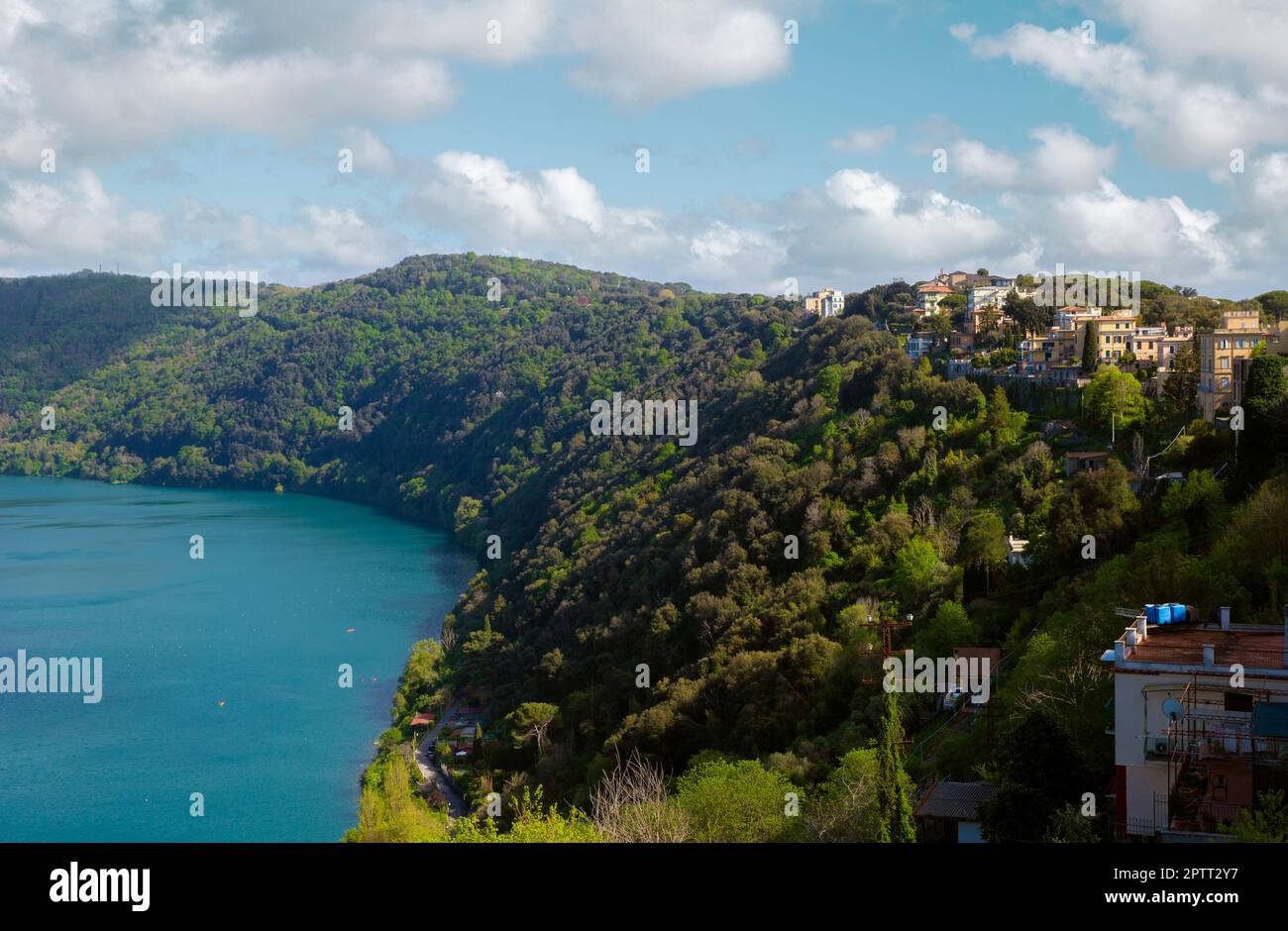 View on lake in Castel Gandolfo, Rome, Italy Stock Photo